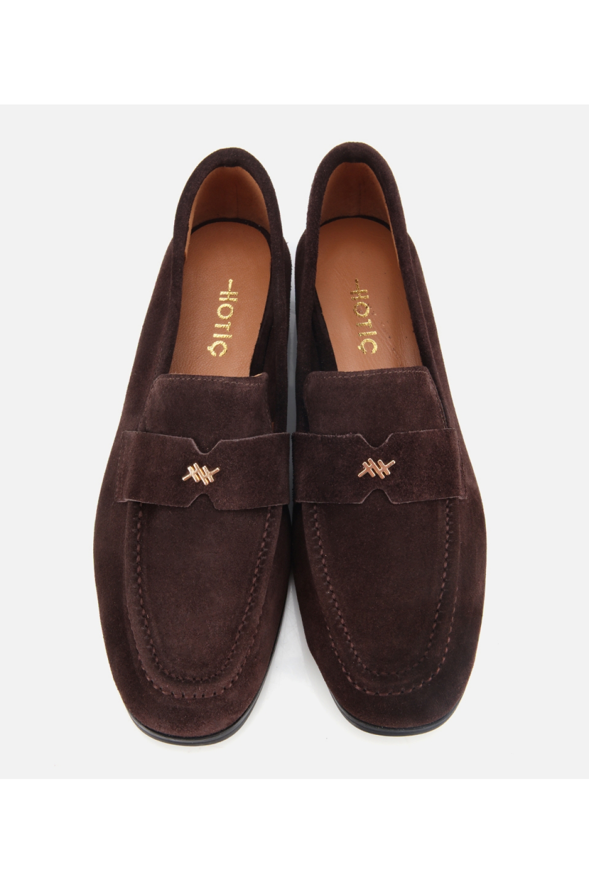 Kadın Süet Deri Kahverengi Yumuşak Dokulu Klasik Loafer - Görsel 6