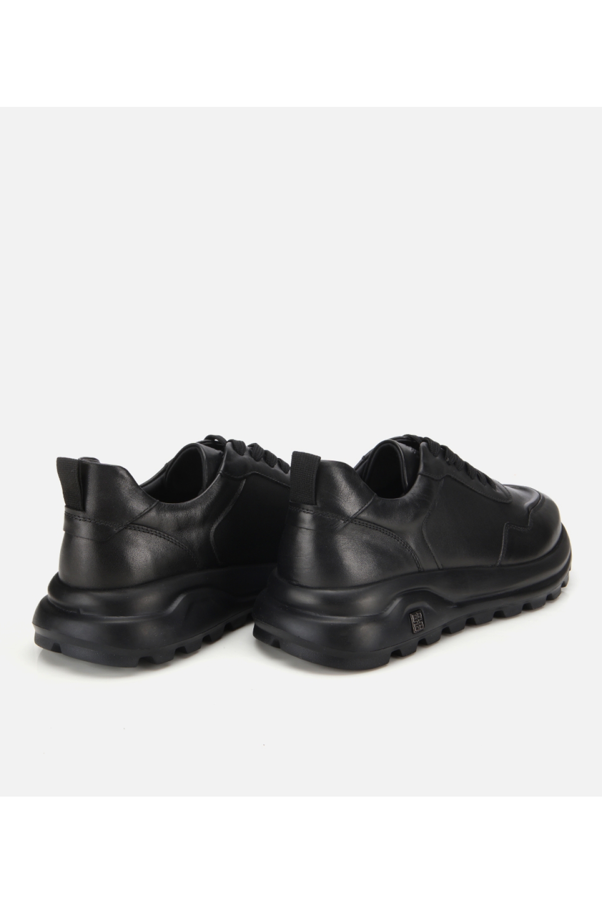 Erkek Deri Siyah Comfort Yüksek Tabanlı Spor Ayakkabı - Görsel 4