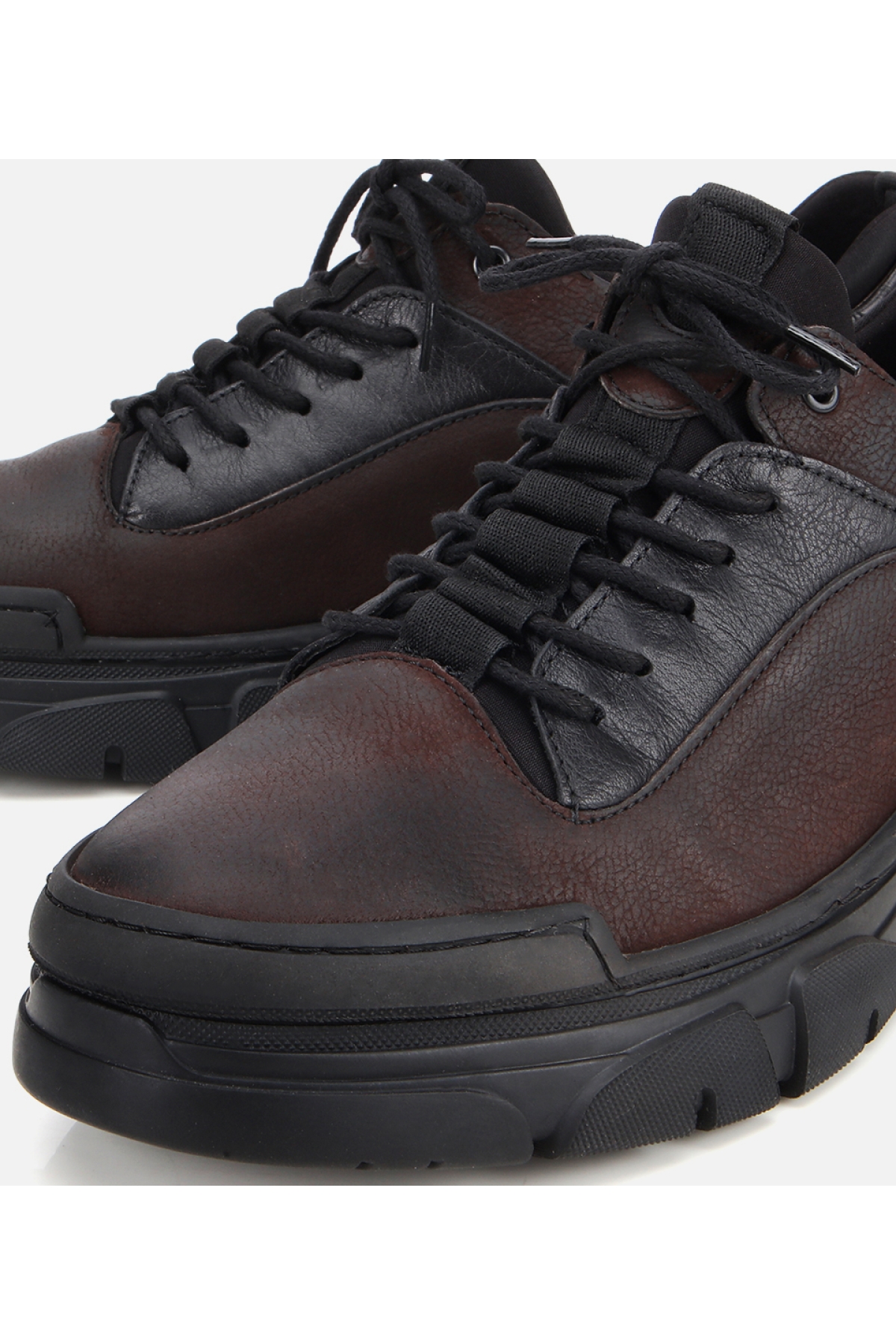 Erkek Nubuk Deri Kahverengi Comfort Spor Ayakkabı - Görsel 3