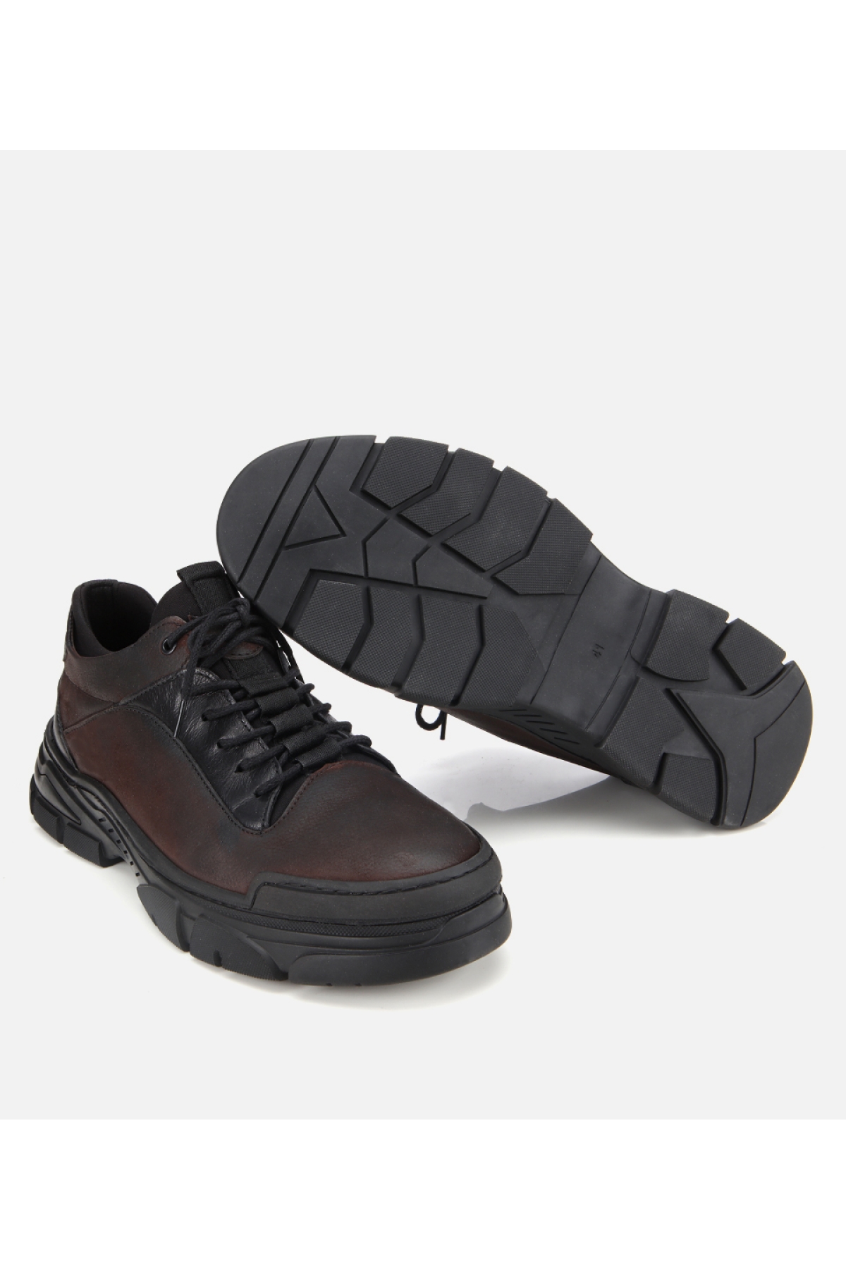 Erkek Nubuk Deri Kahverengi Comfort Spor Ayakkabı - Görsel 6
