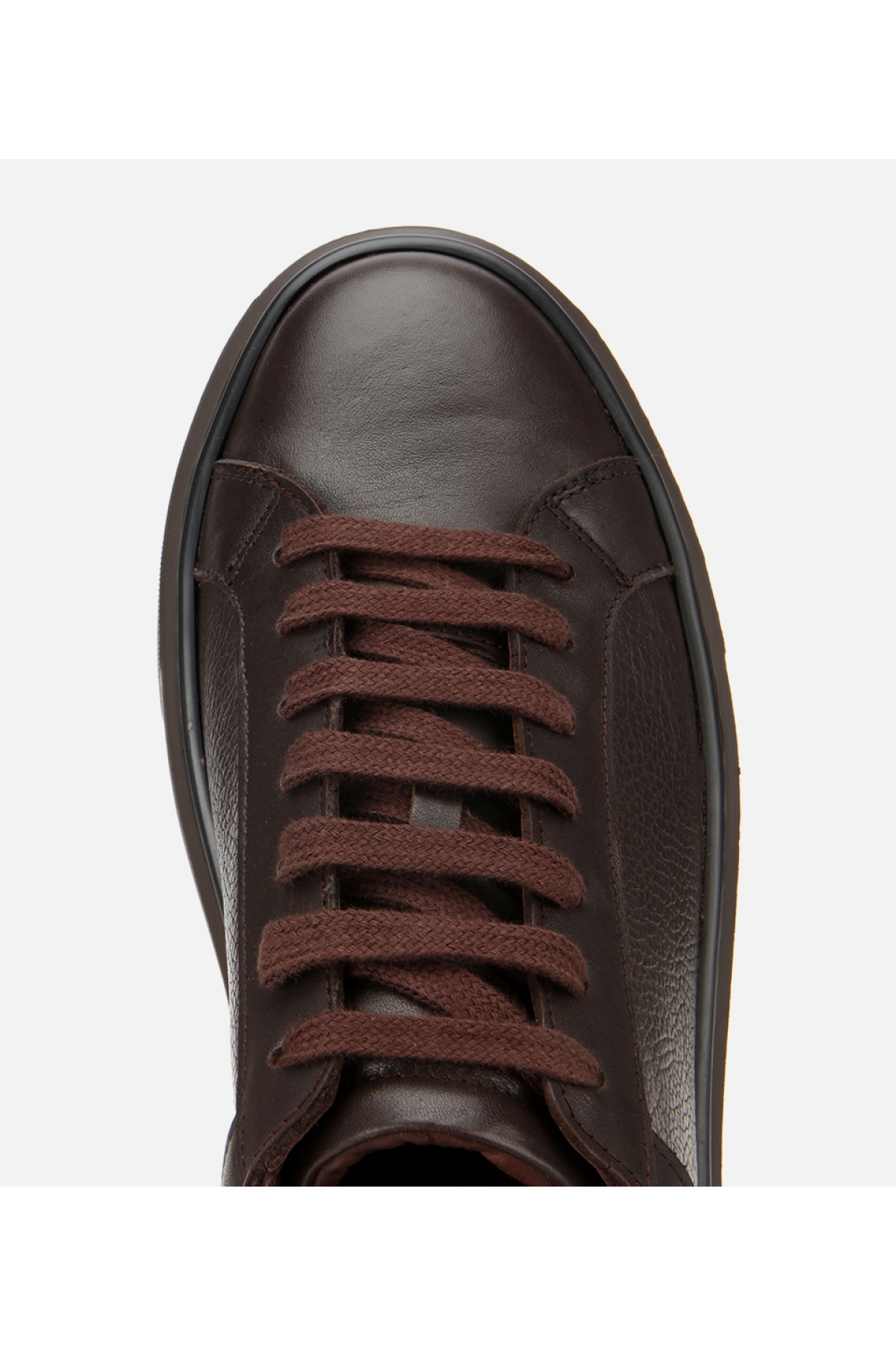 Erkek Deri Kahverengi Kalın Tabanlı Spor Ayakkabı - Görsel 5