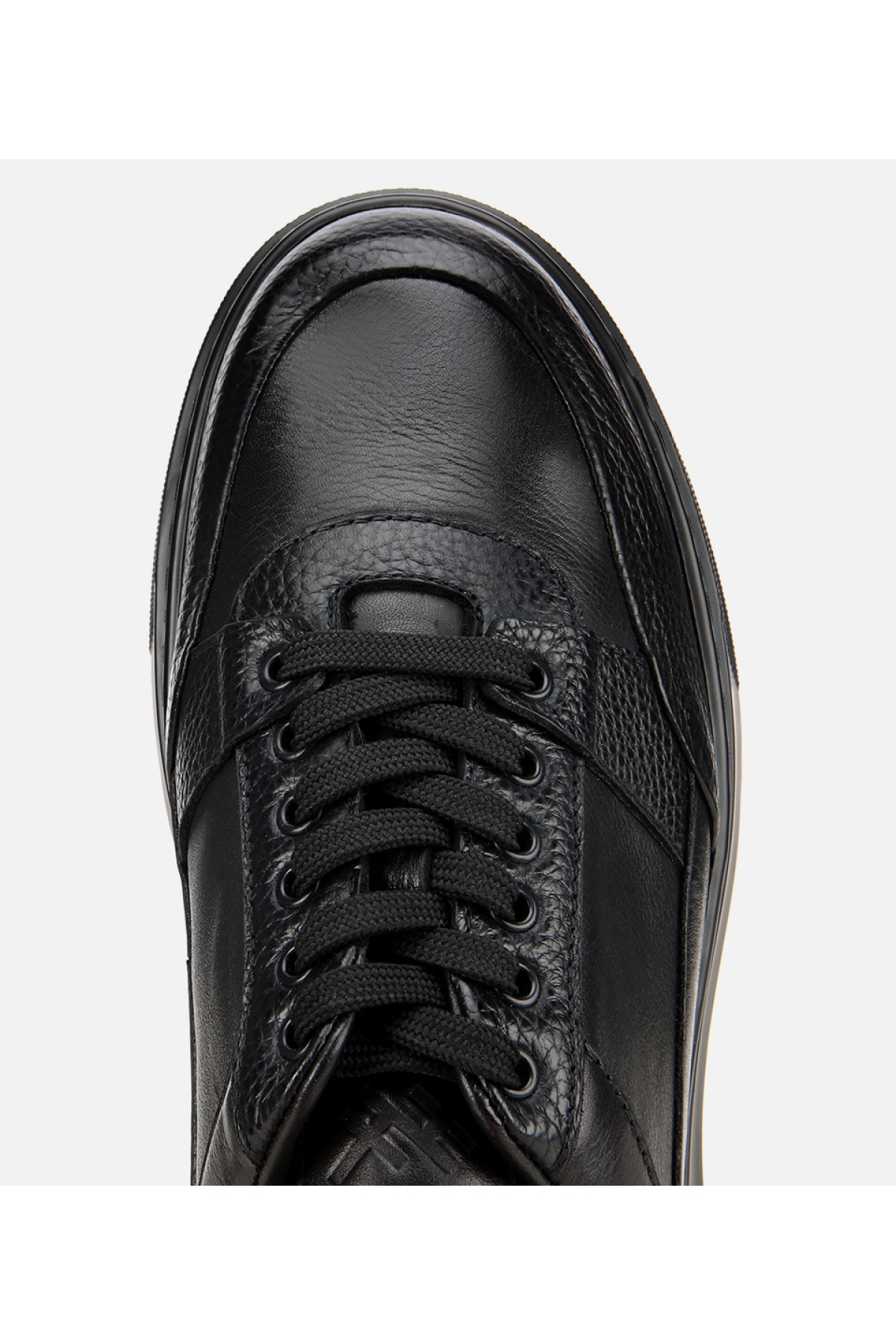 Erkek Deri Siyah Esnek Tabanlı Comfort Spor Ayakkabı - Görsel 5