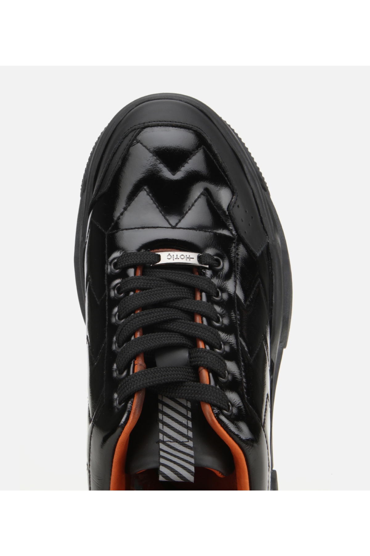 Erkek Deri Rugan Siyah Yüksek Tabanlı Spor Ayakkabı - Görsel 5