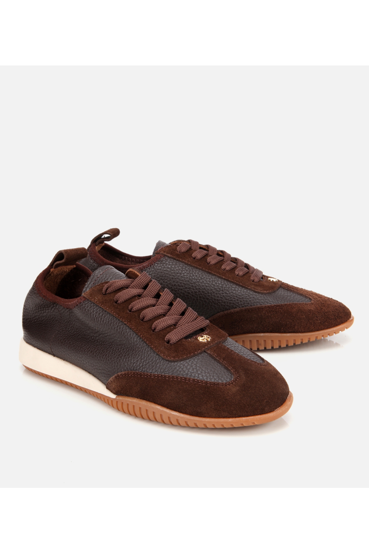 Kadın Deri Kahverengi Esnek Tabanlı Spor Ayakkabı - Görsel 2