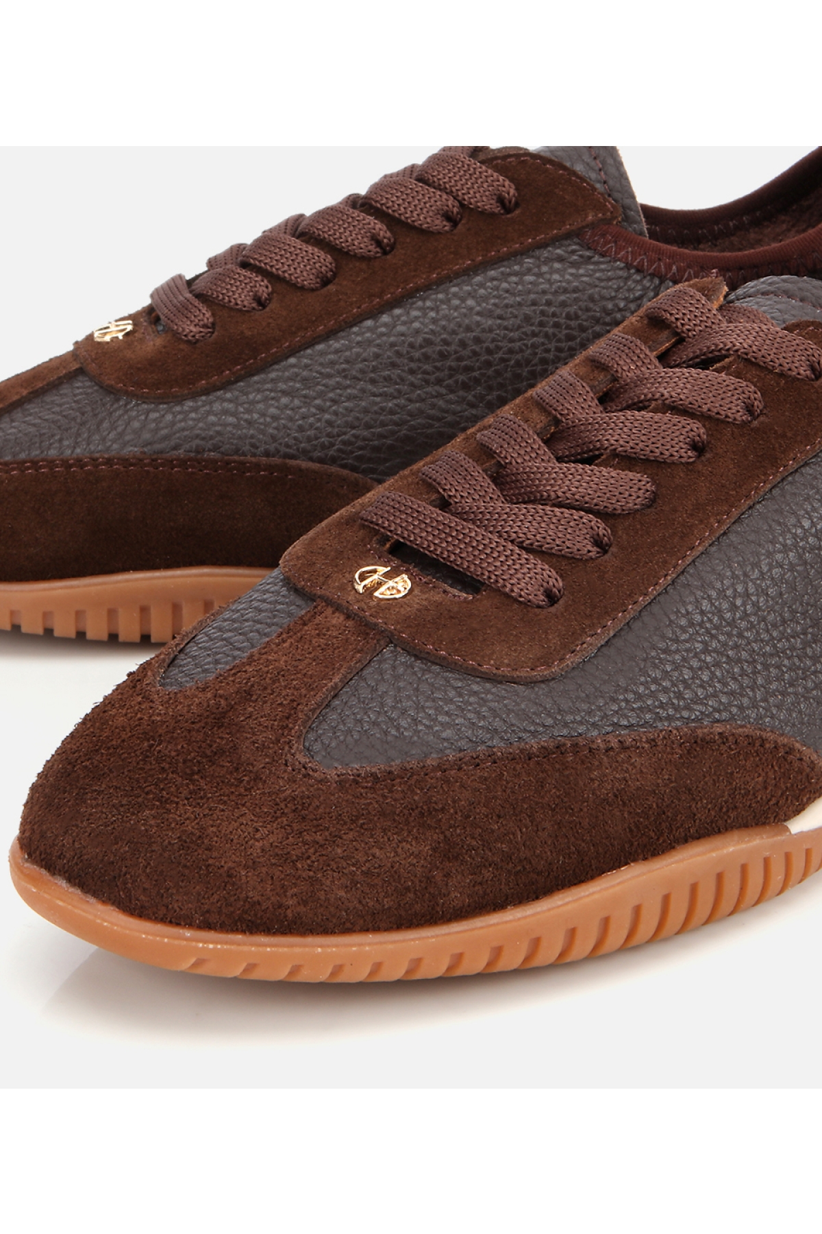 Kadın Deri Kahverengi Esnek Tabanlı Spor Ayakkabı - Görsel 3