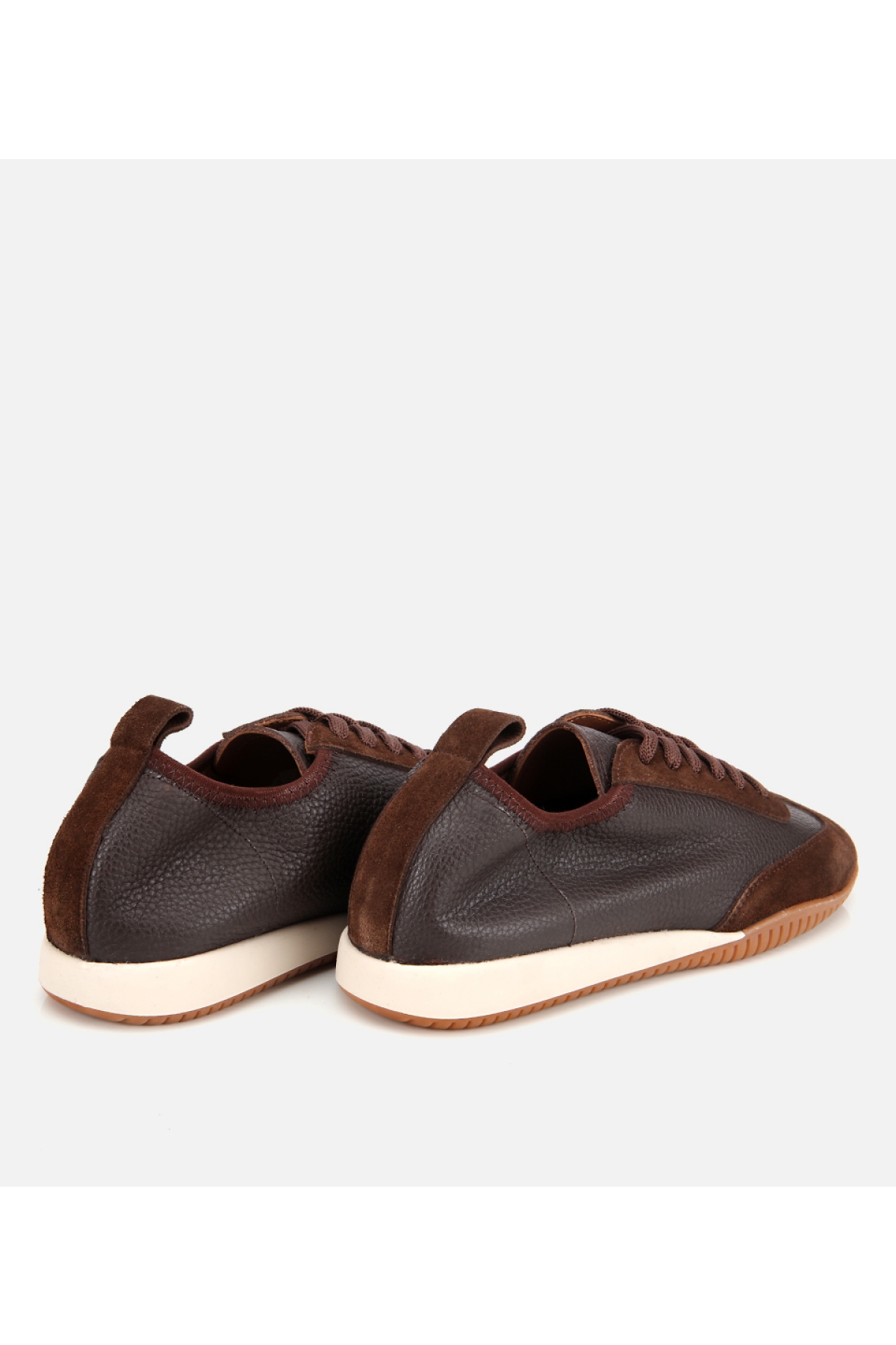 Kadın Deri Kahverengi Esnek Tabanlı Spor Ayakkabı - Görsel 4