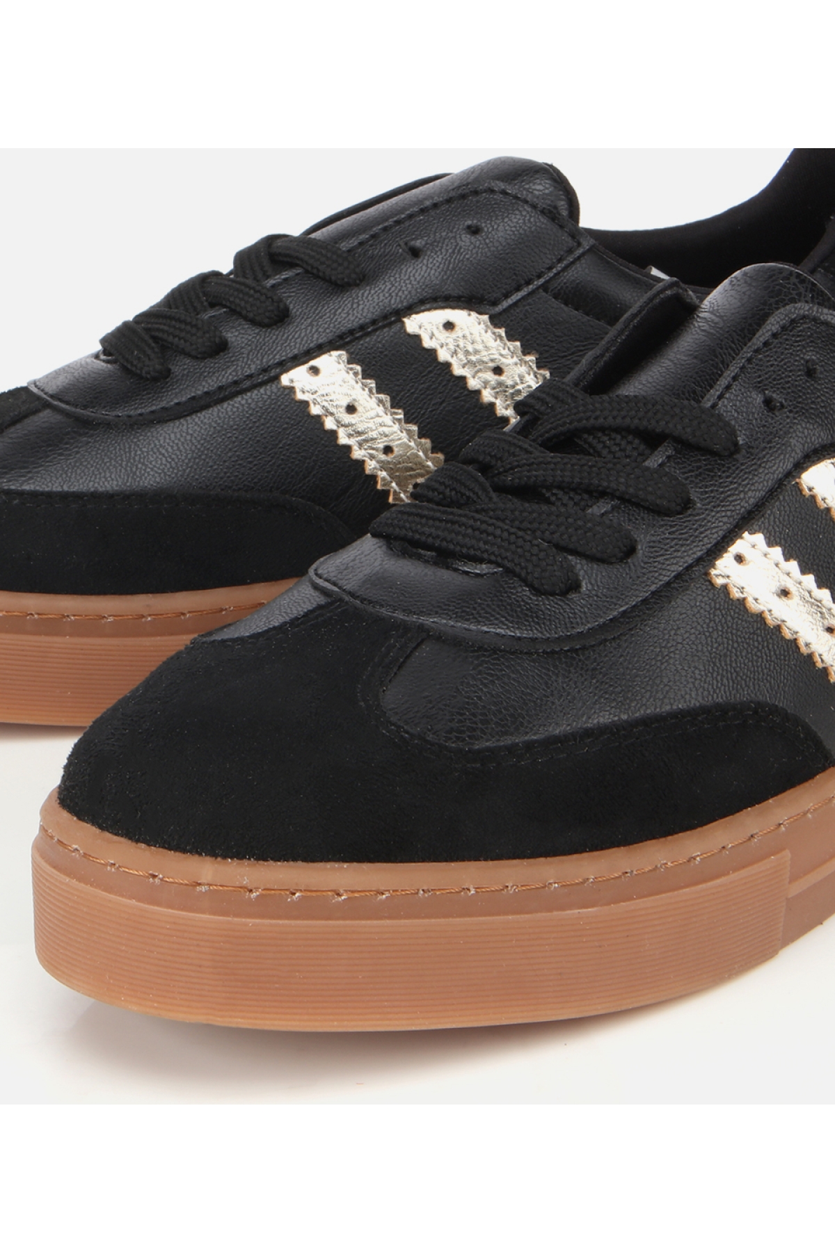 Kadın Siyah Düz Spor Ayakkabı - Görsel 3
