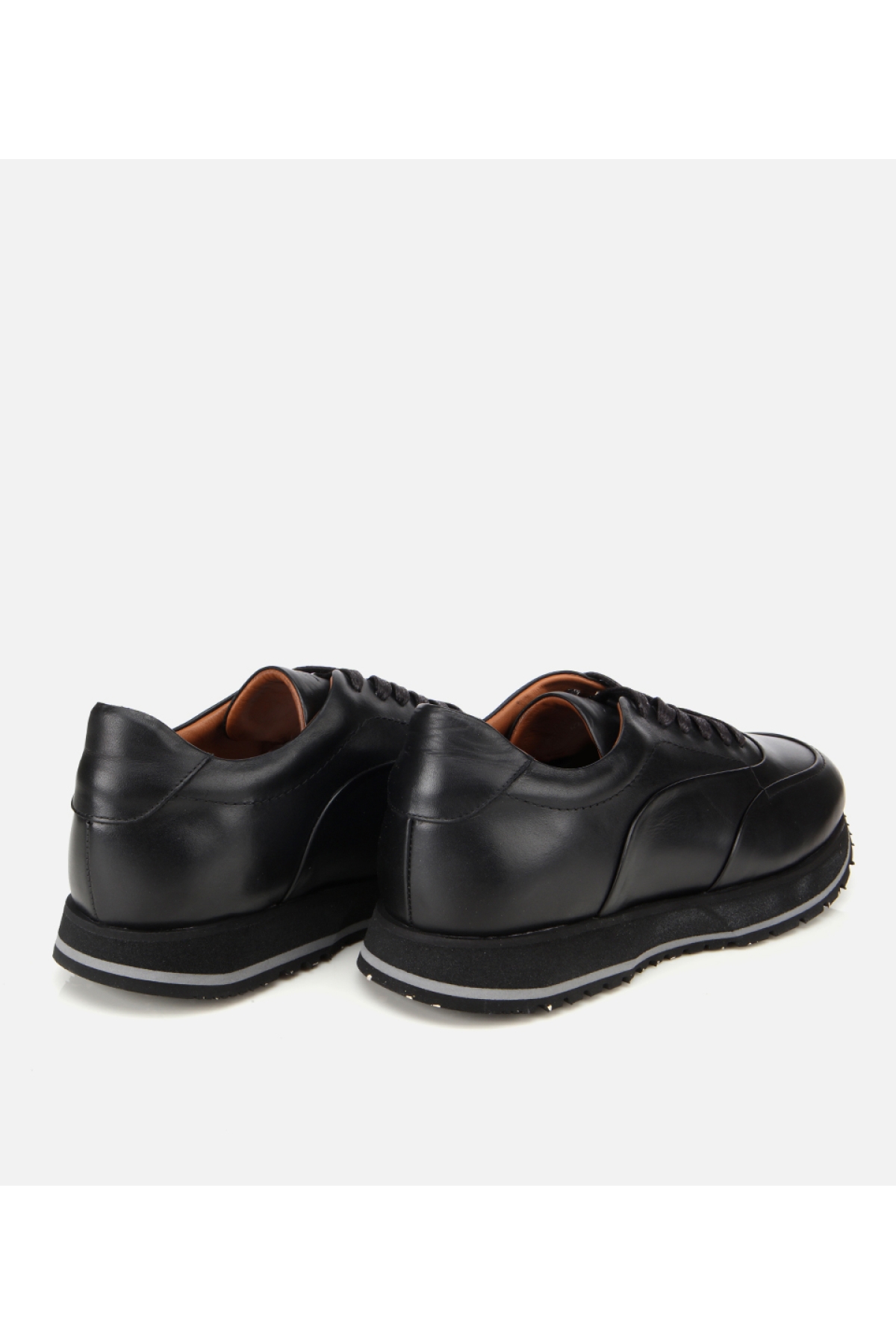 Erkek Deri Siyah Yumuşak Dokulu Spor Ayakkabı - Görsel 4