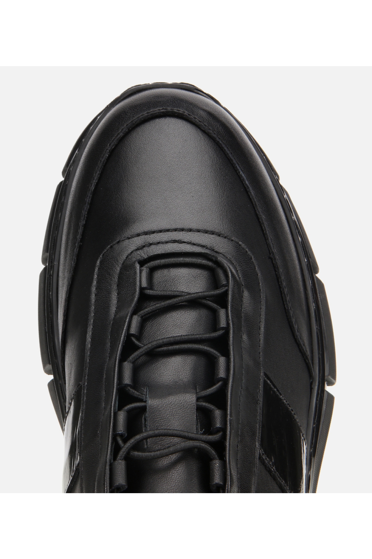 Erkek Deri Siyah Yumuşak Dokulu Rahat Tabanlı Spor Ayakkabı - Görsel 5