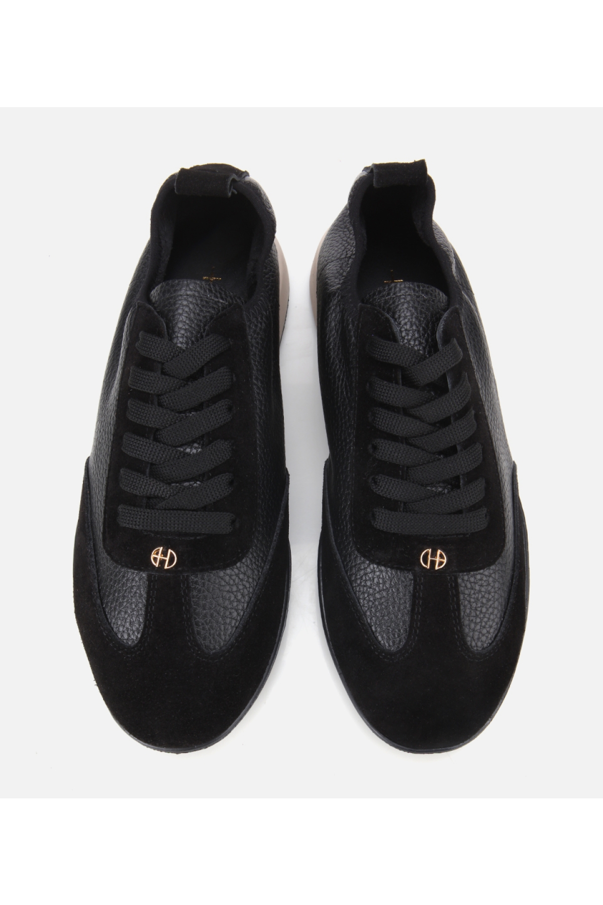 Kadın Deri Siyah Esnek Tabanlı Spor Ayakkabı - Görsel 6