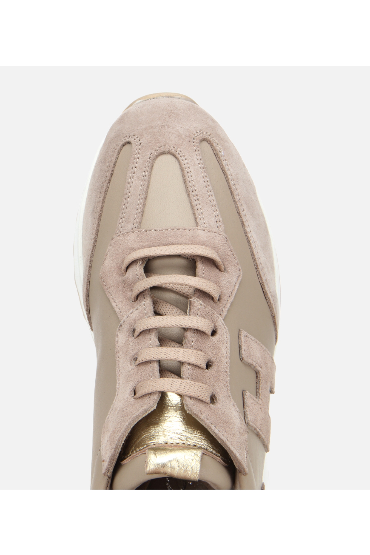 Kadın Süet Deri Bej Comfort Spor Ayakkabı - Görsel 5