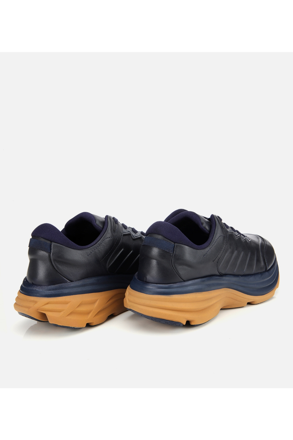 Erkek Deri Lacivert Kalın Tabanlı Spor Ayakkabı - Görsel 4