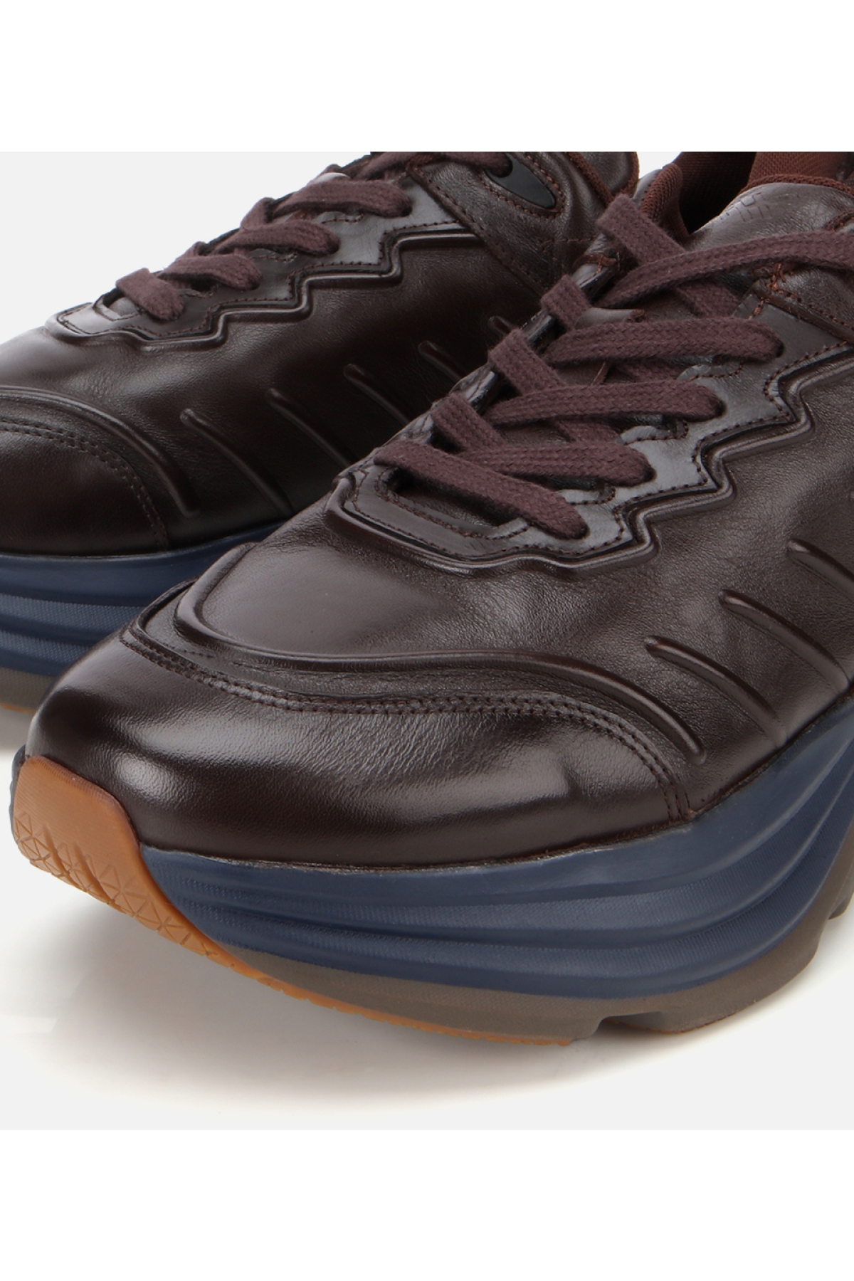 Erkek Deri Kahverengi Kalın Tabanlı Spor Ayakkabı - Görsel 3