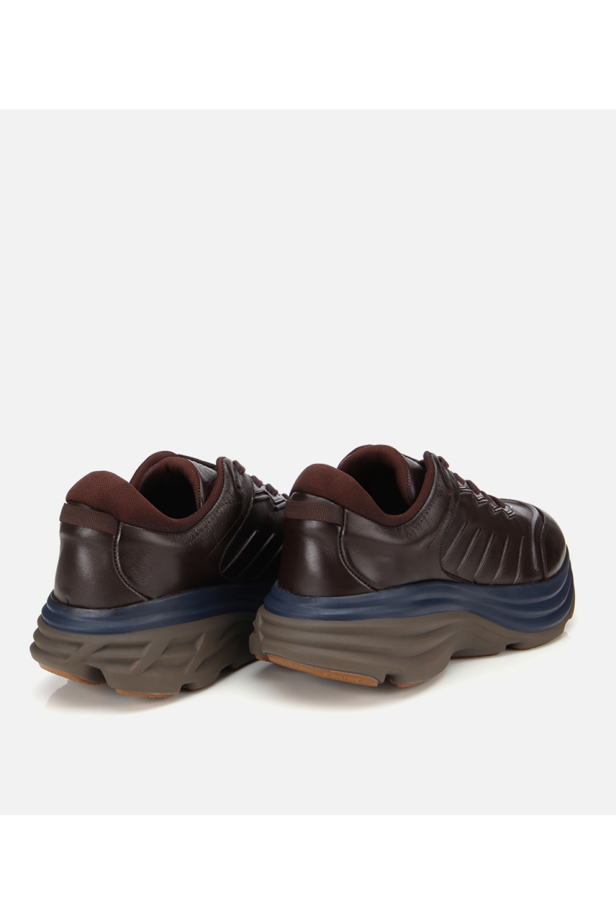 Erkek Deri Kahverengi Kalın Tabanlı Spor Ayakkabı - Görsel 4