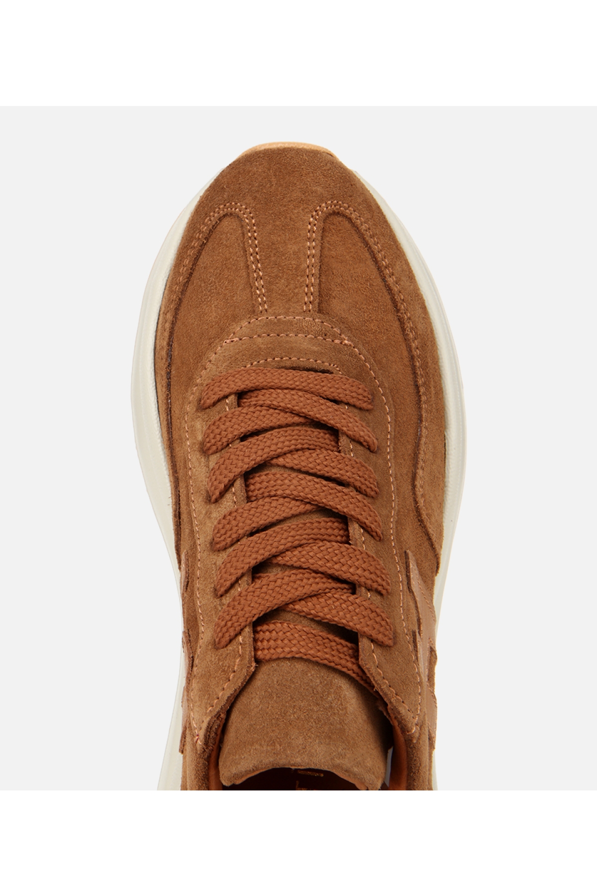 Kadın Süet Deri Taba Kalın Tabanlı Comfort Spor Ayakkabı - Görsel 5