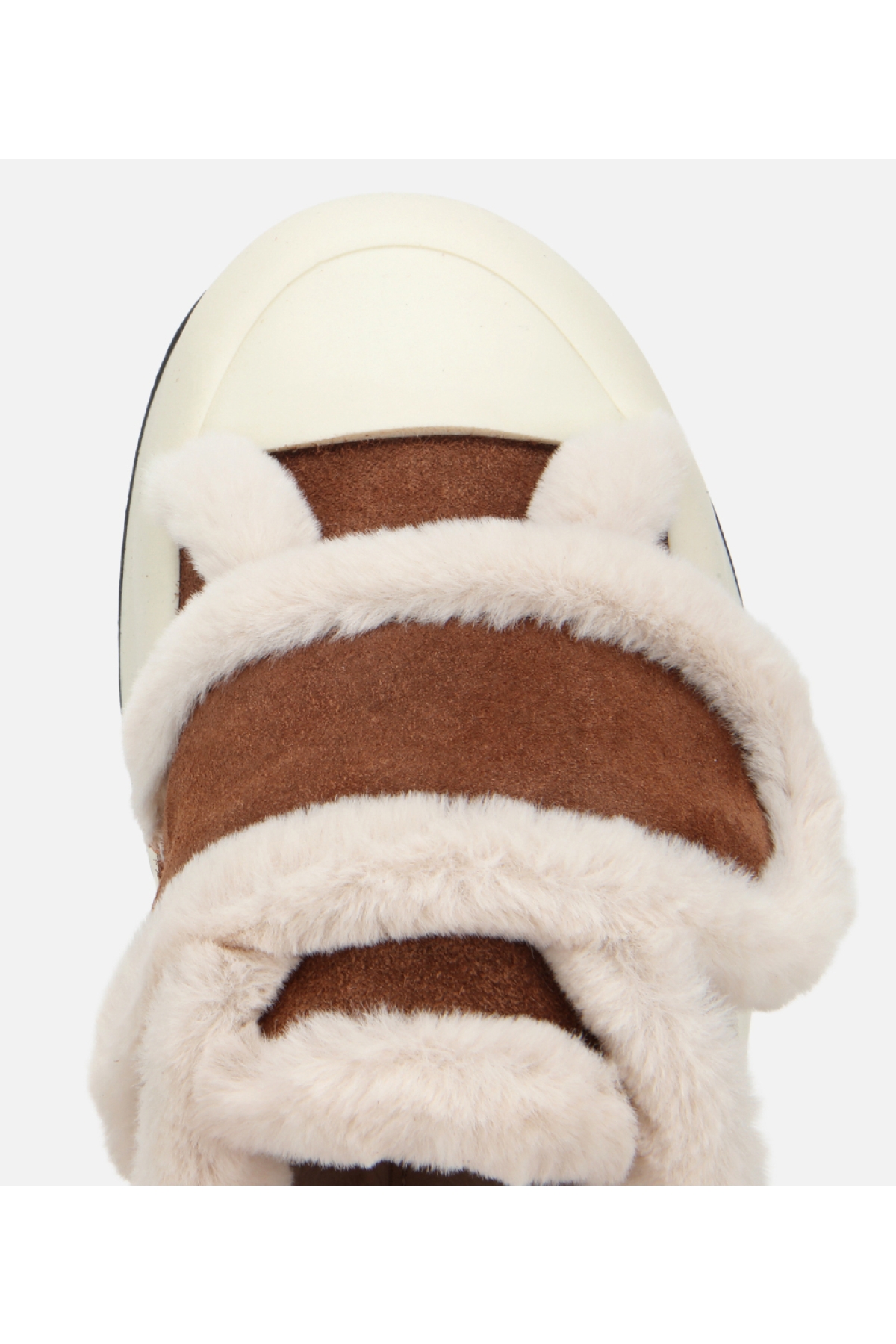 Kadın Süet Deri Taba İçi Kürklü Kalın Bantlı Spor Ayakkabı - Görsel 5