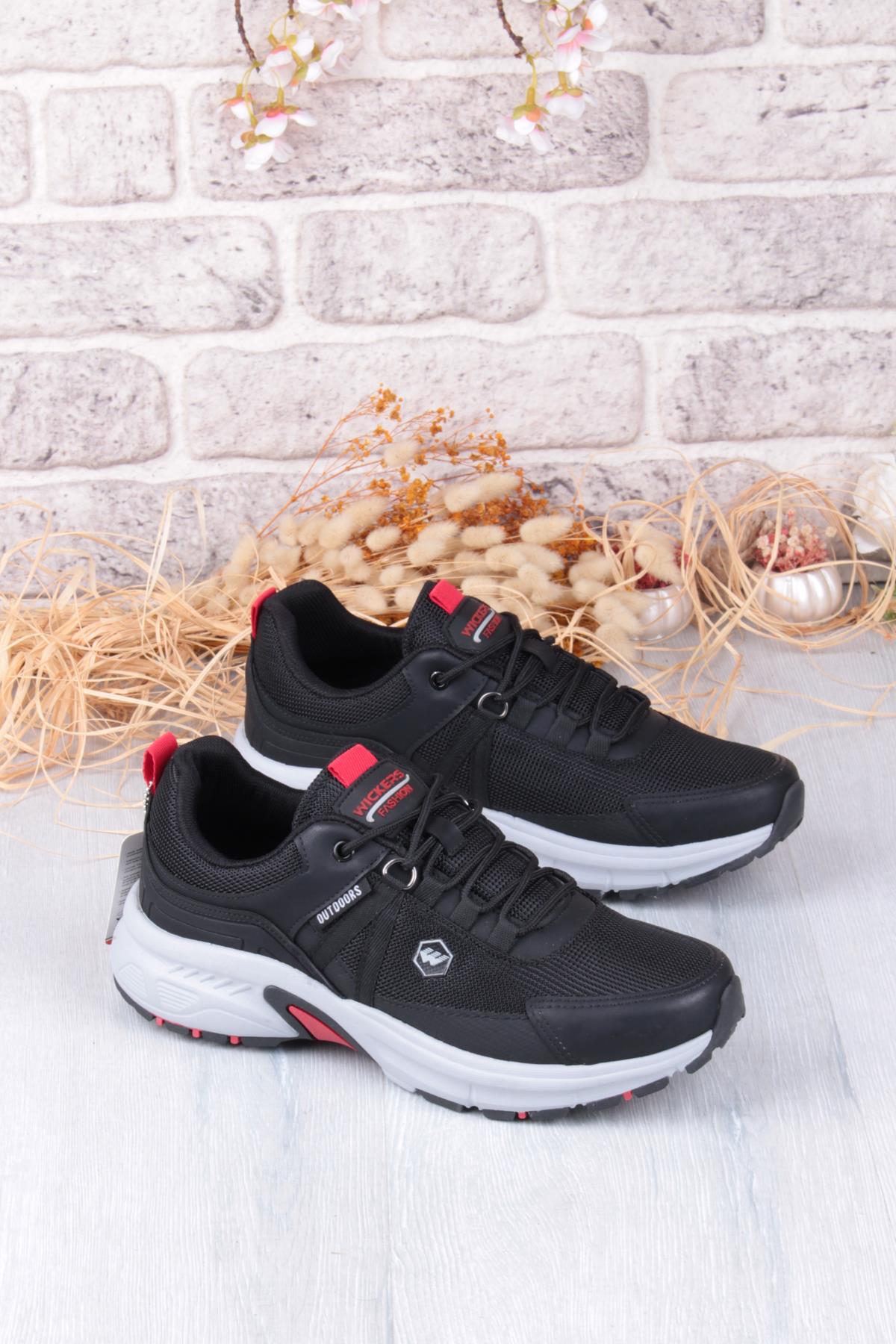 2709 Wks Siyah Kırmızı Rahat Outdoor Ayakkabı Erkek Ayakkabı - Görsel 7