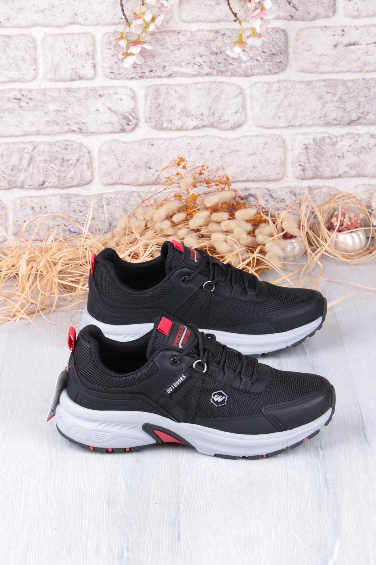 2709 Wks Siyah Kırmızı Rahat Outdoor Ayakkabı Erkek Ayakkabı - Görsel 8