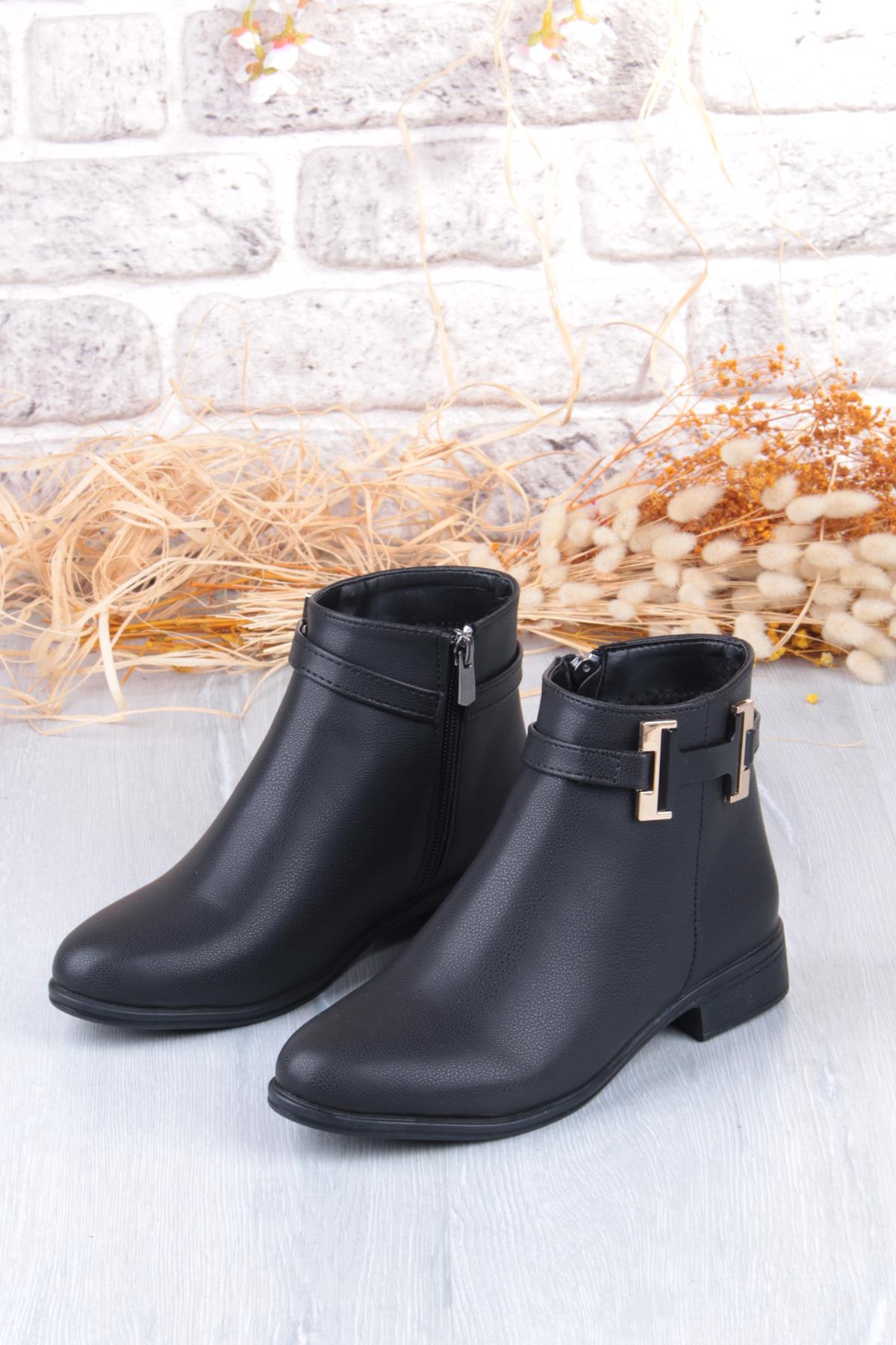 8242 Rahat Toka Detaylı Kaymaz Taban Sıcak Astar Kadın Bot - Görsel 7