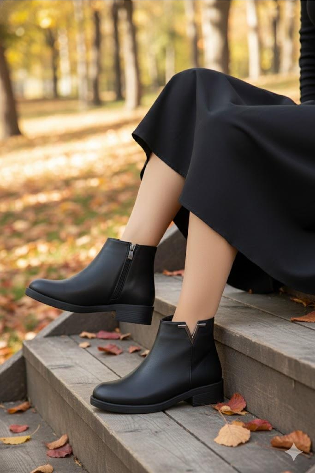 16042 Rahat Toka Detaylı Kaymaz Taban Sıcak Astar Kadın Bot - Görsel 3