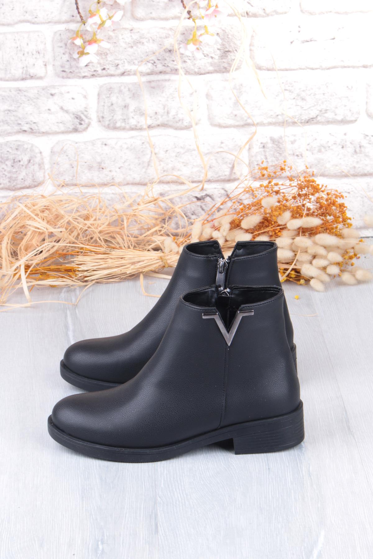 16042 Rahat Toka Detaylı Kaymaz Taban Sıcak Astar Kadın Bot - Görsel 7