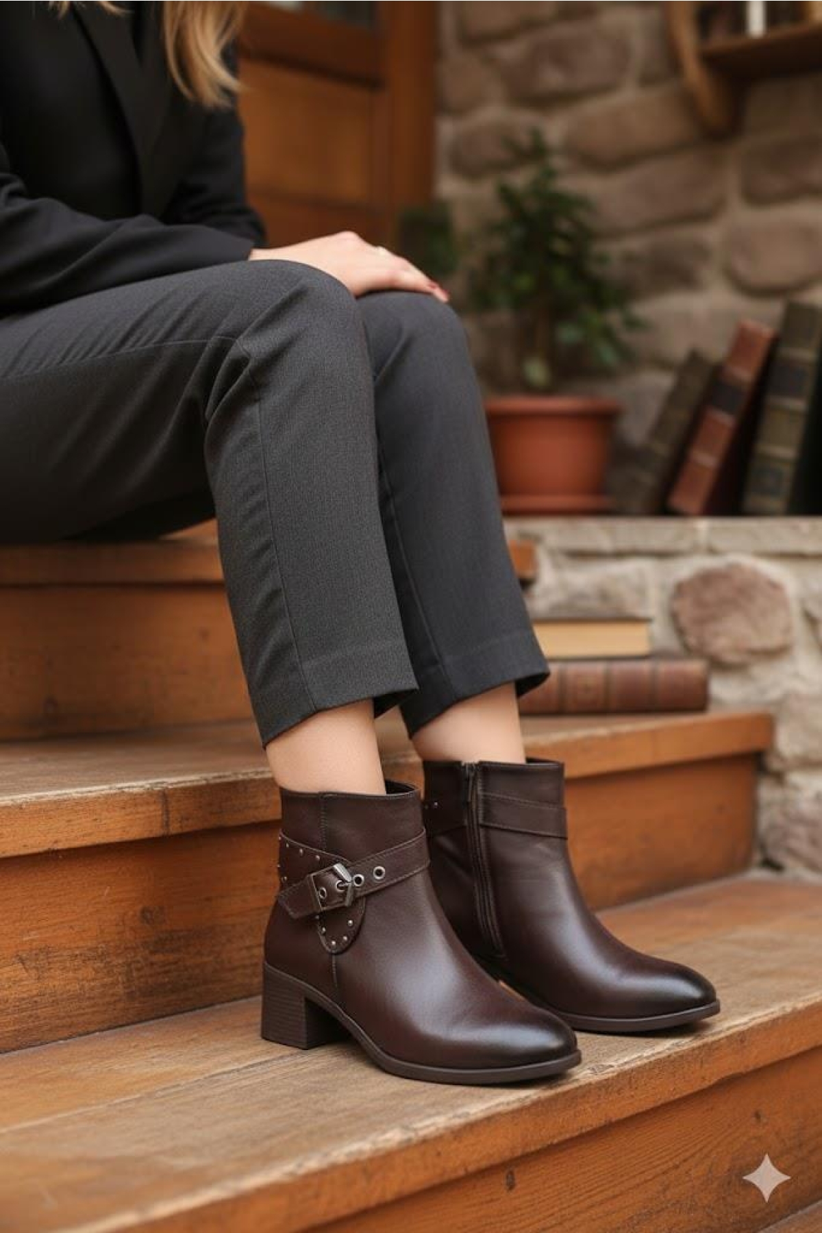 Fort 22202 Ventes Rahat 5 Cm Topuk Yüksekliği Fermuarlı Kadın Bot model görseli
