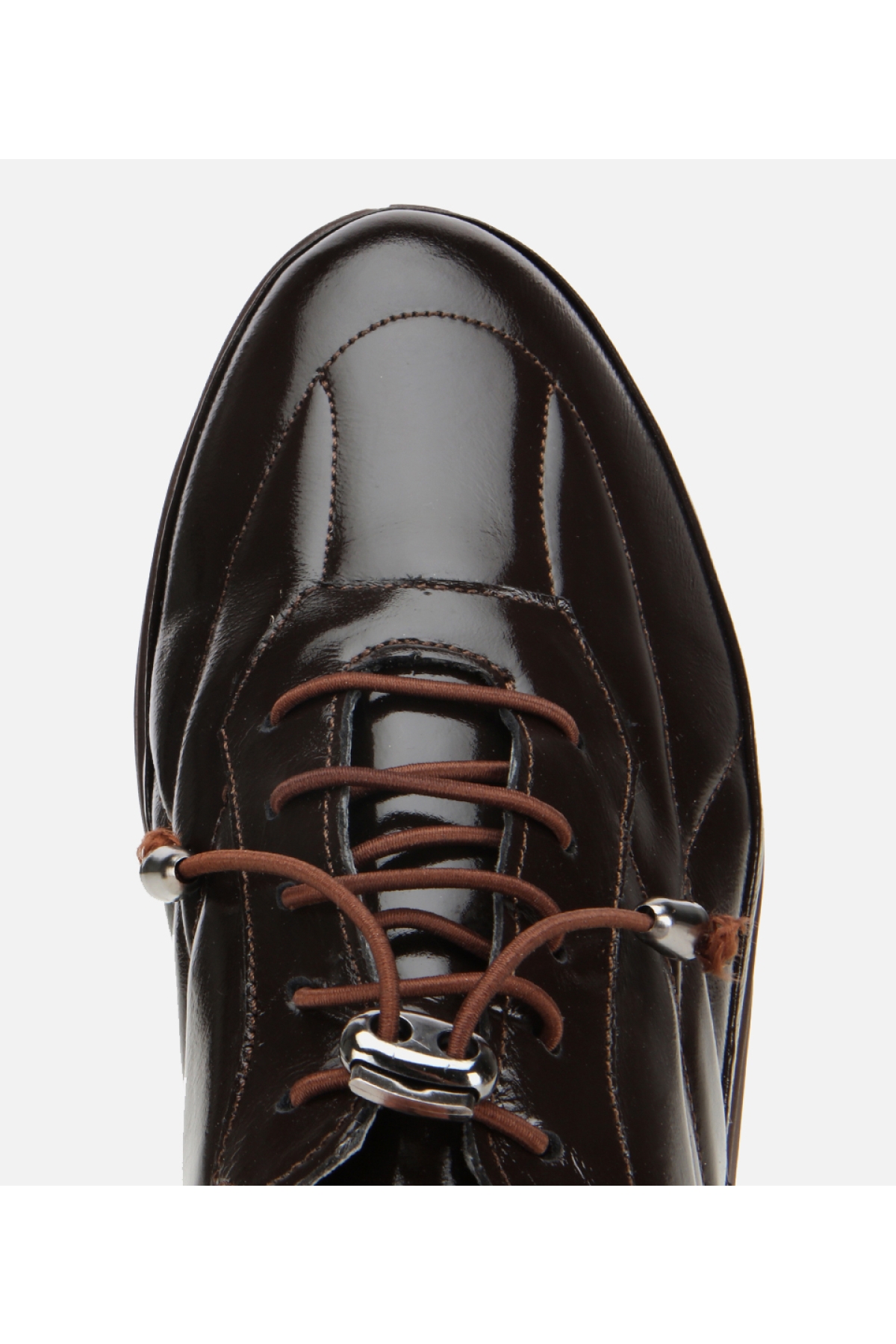 Kadın Rugan Deri Siyah Dolgu Topuklu Spor Ayakkabı - Görsel 5