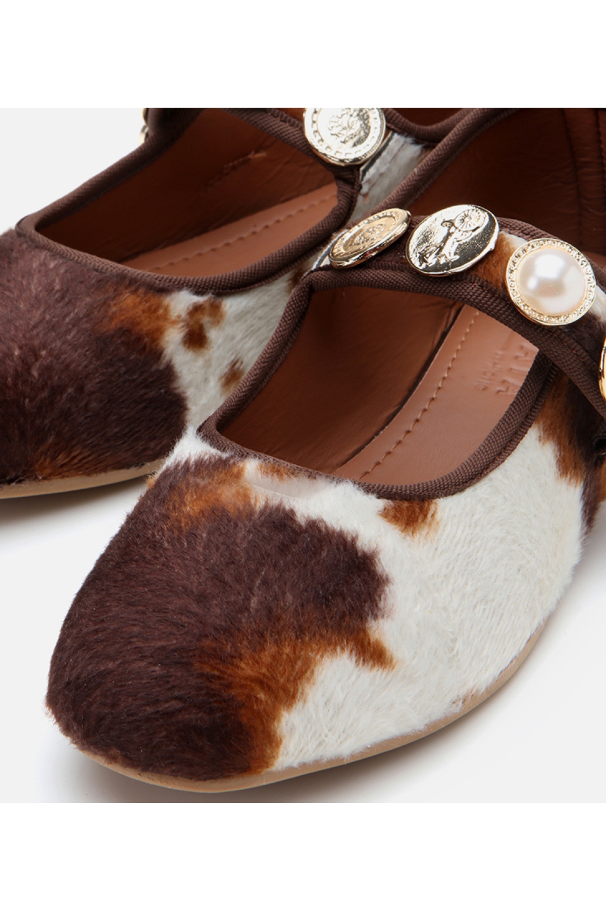 Kadın Peluş Bej Taşlı Kadın Babet - Görsel 3