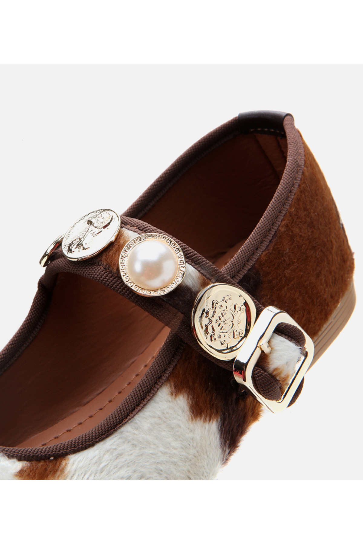 Kadın Peluş Bej Taşlı Kadın Babet - Görsel 6