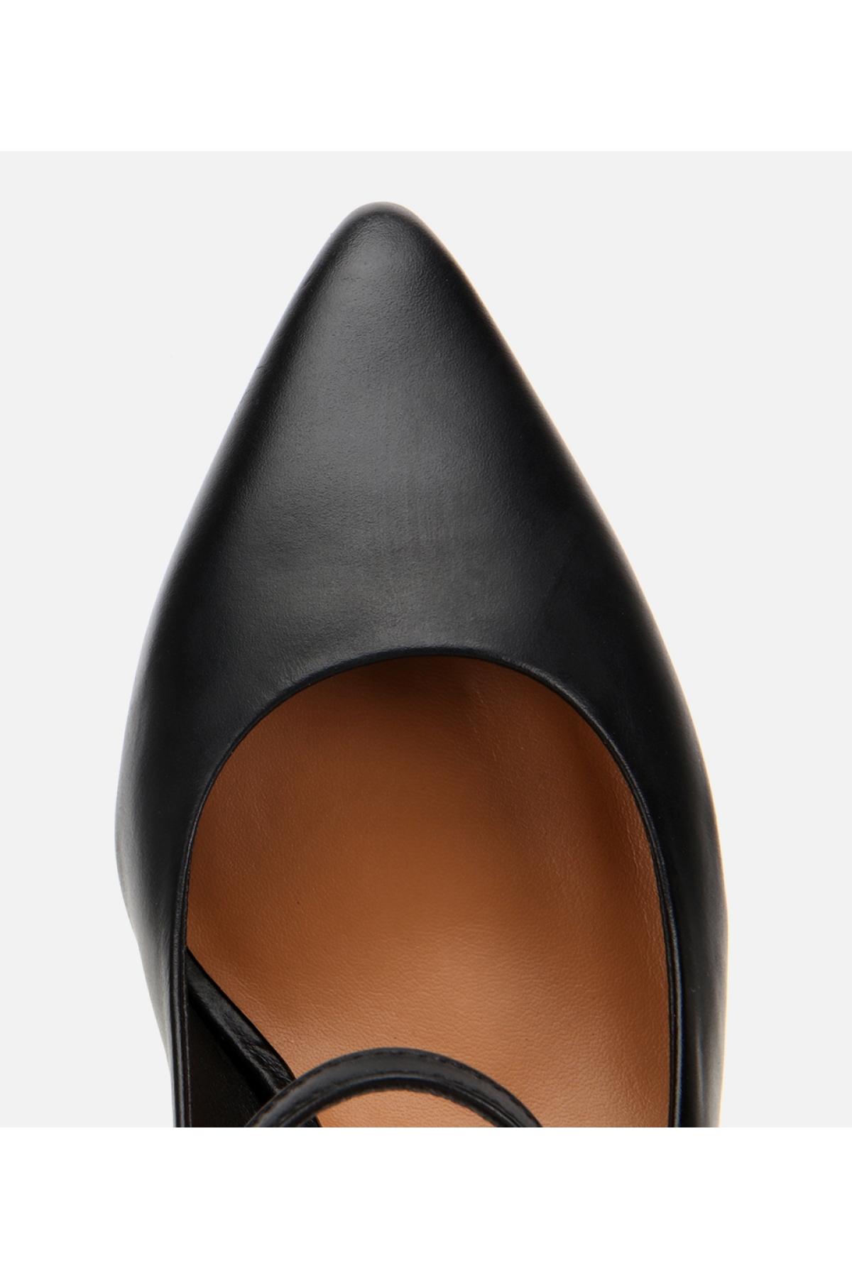 Kadın Deri Mary Jane Siyah İnce Bantlı Stiletto - Görsel 5