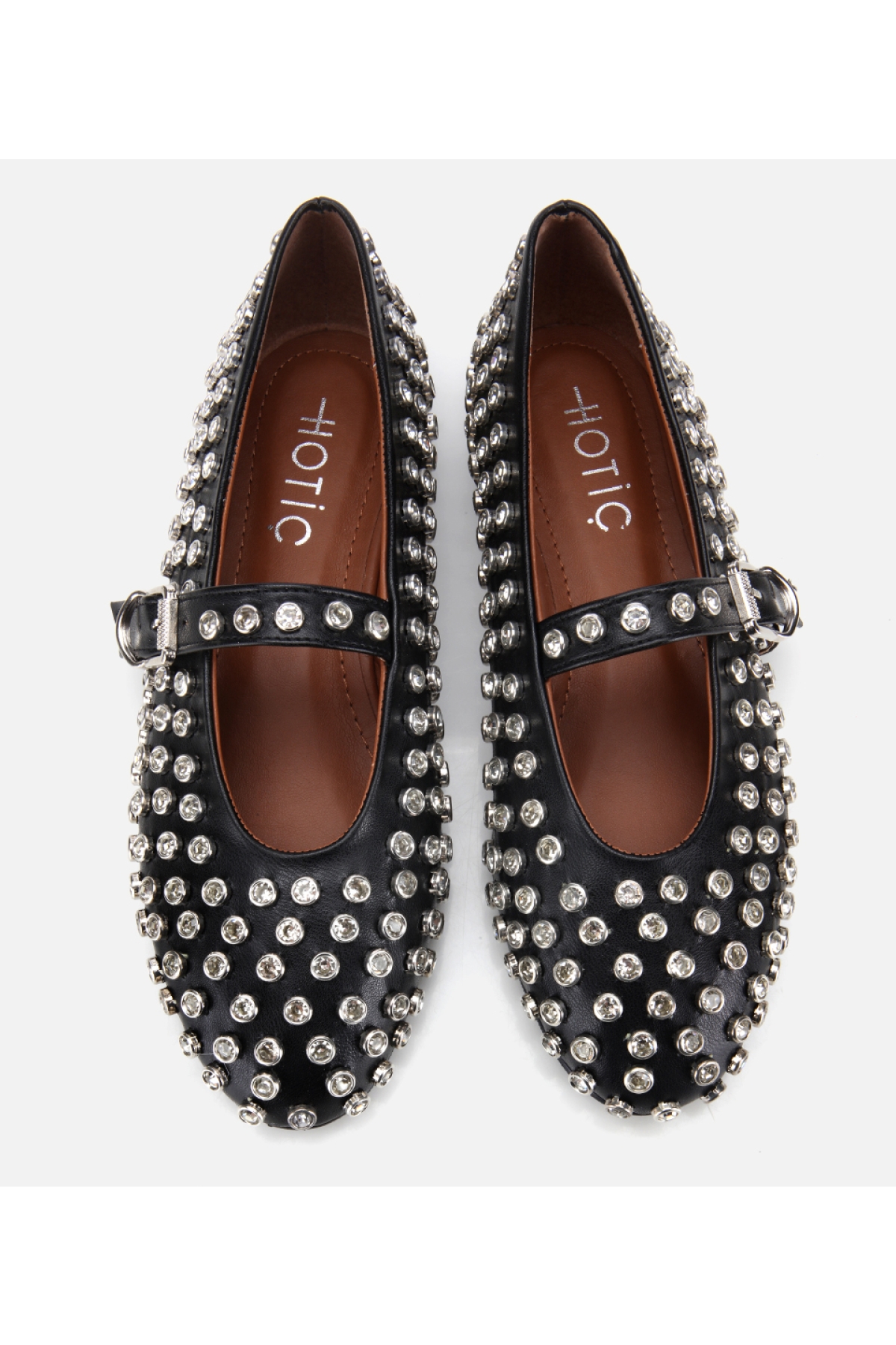 Kadın Siyah Taşlı Babet - Görsel 6