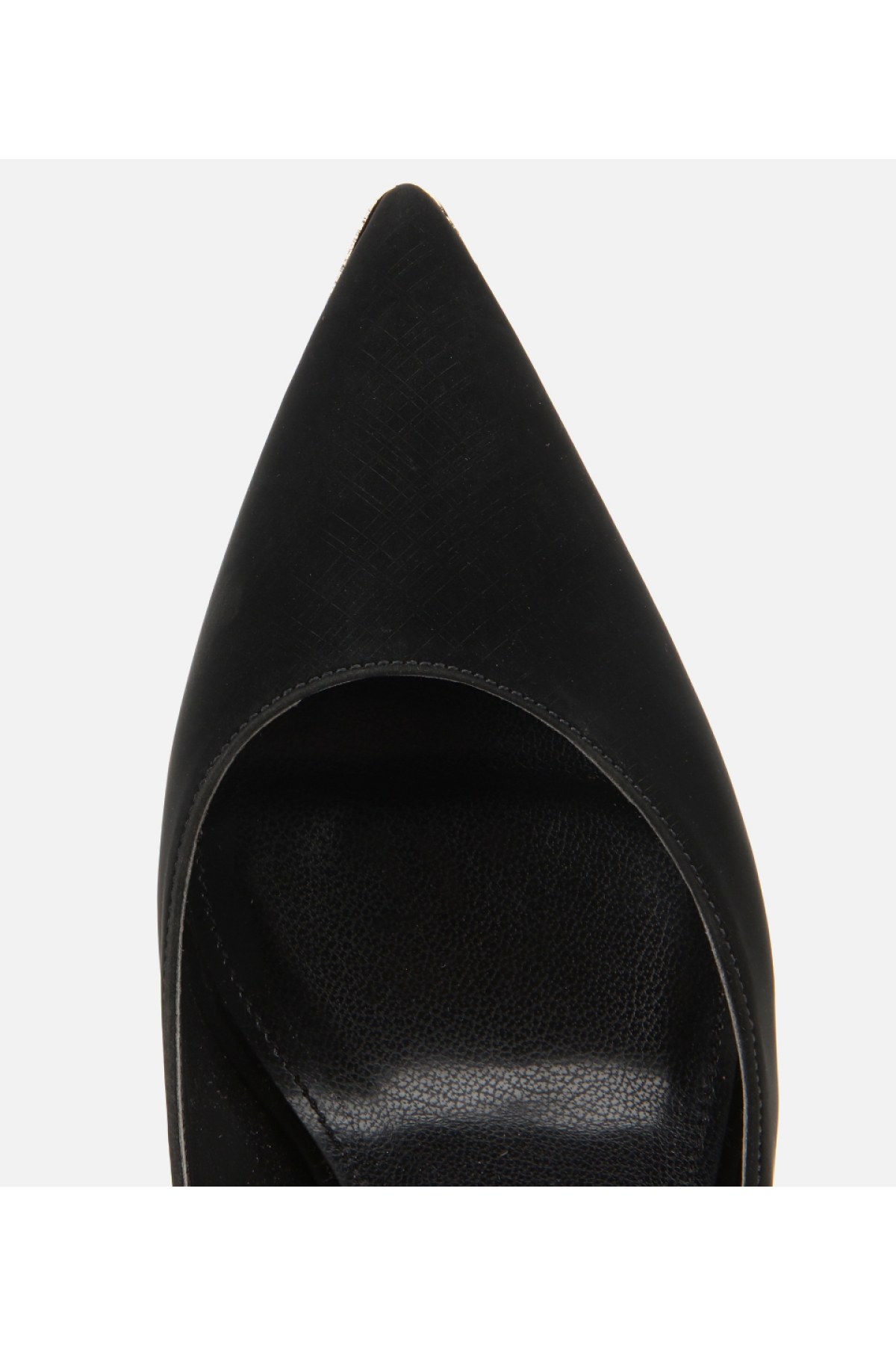 Kadın Saten Siyah Gold Detaylı İnce Topuklu Stiletto - Görsel 5