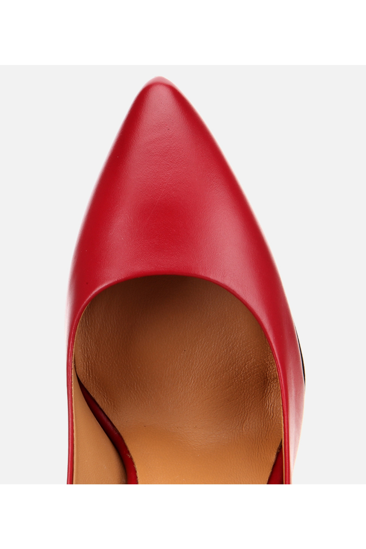 Kadın Deri Kırmızı Yüksek Topuklu Stiletto - Görsel 5