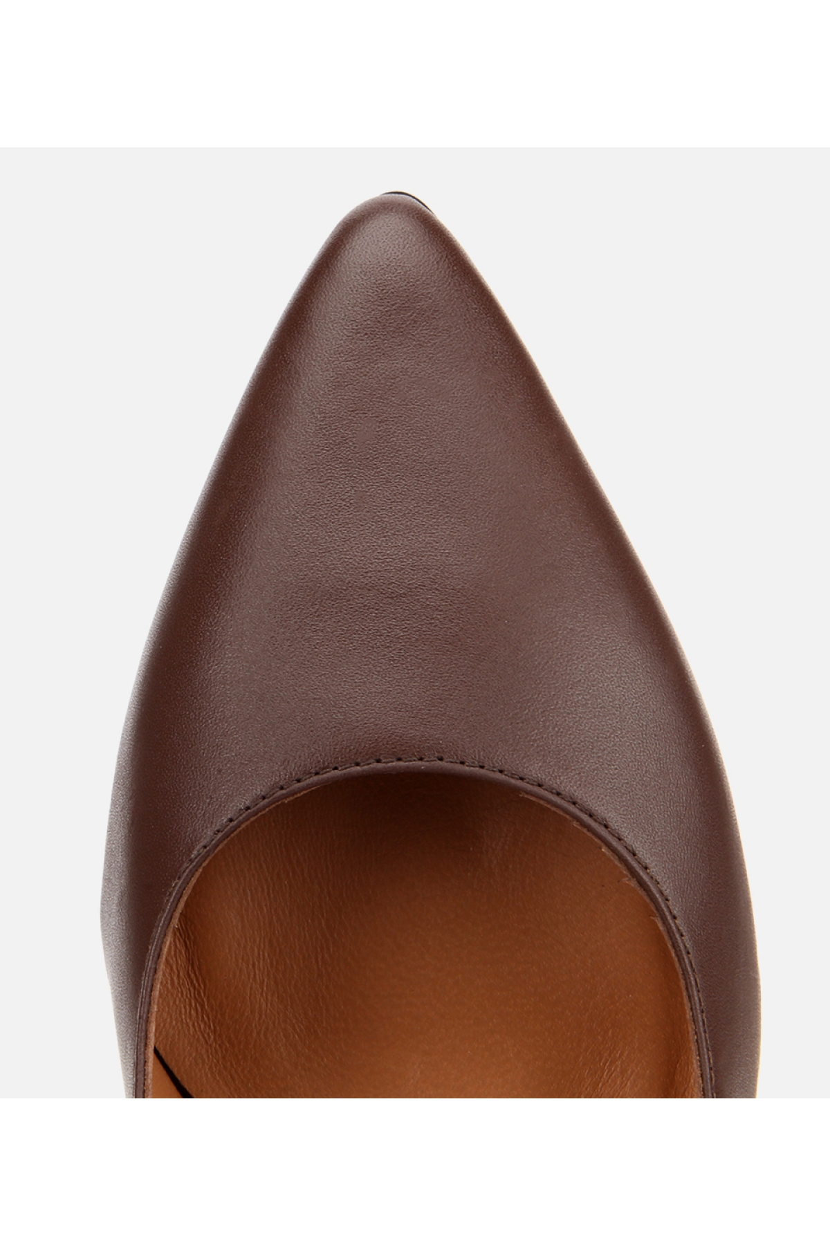 Kadın Deri Kahverengi Esnek Tabanlı İnce Topuklu Stiletto - Görsel 5
