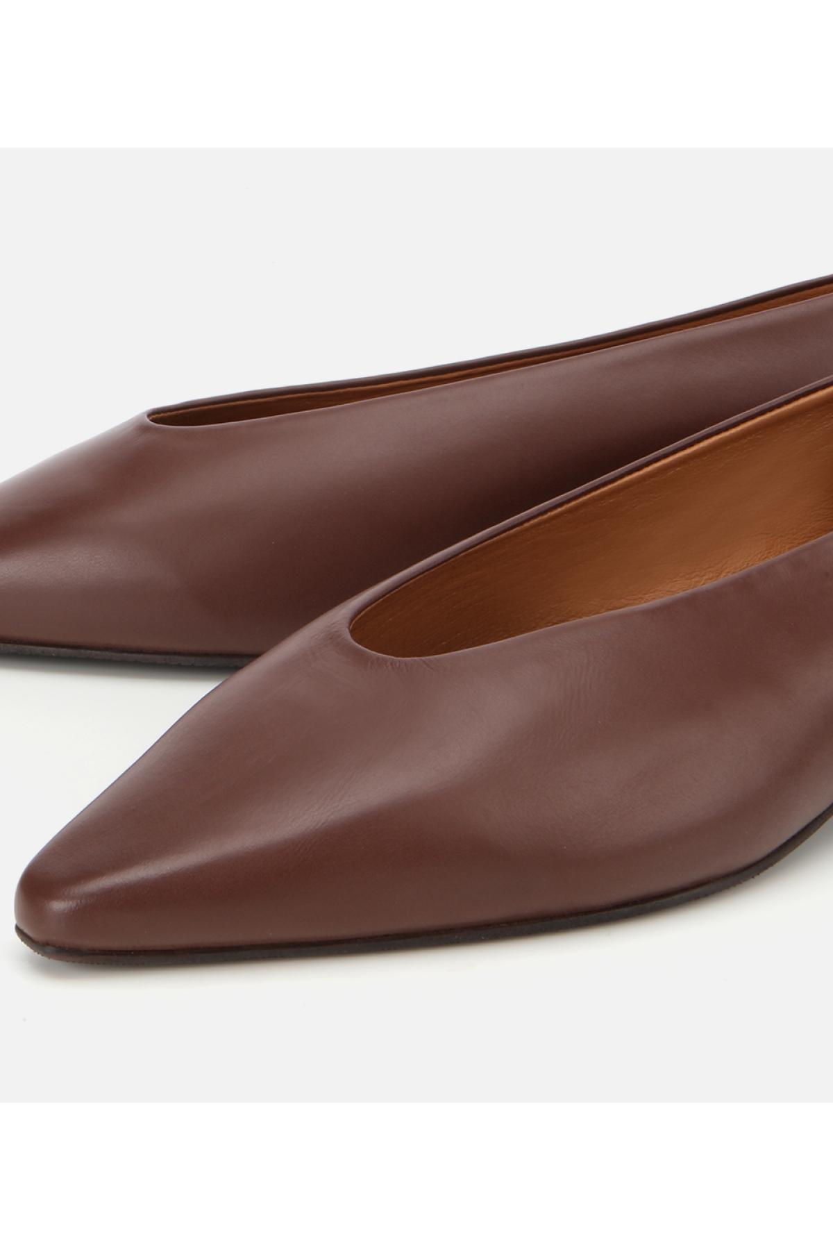 Kadın Deri Bordo Sivri Burunlu Babet - Görsel 3