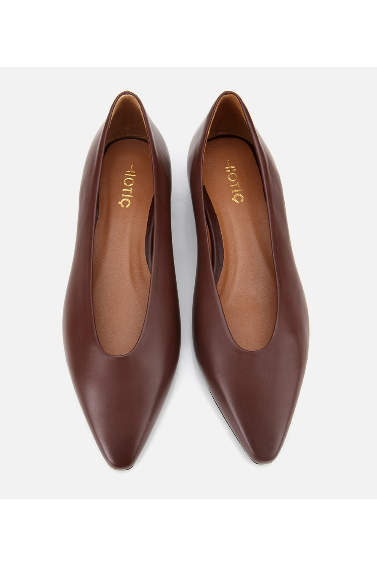 Kadın Deri Bordo Sivri Burunlu Babet - Görsel 6