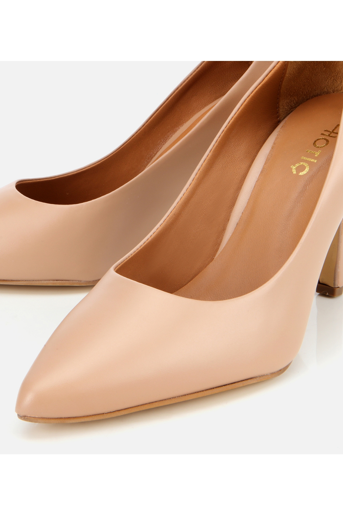 Kadın Deri Bej Yüksek Topuklu Stiletto - Görsel 3