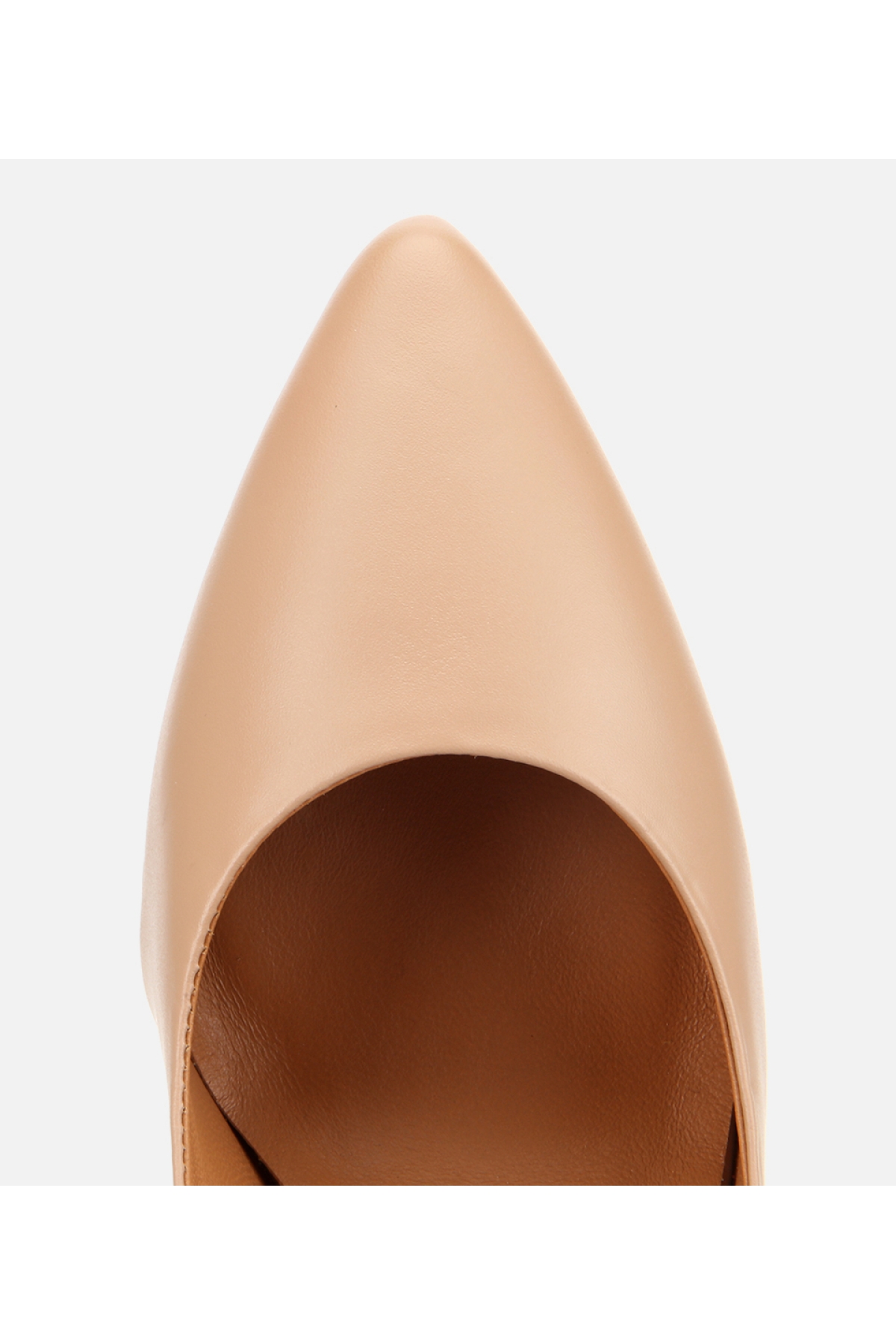 Kadın Deri Bej Yüksek Topuklu Stiletto - Görsel 5