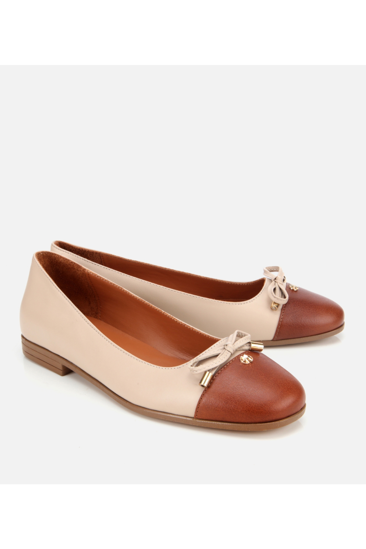 Kadın Deri Taba Fiyonk Detaylı Babet - Görsel 2