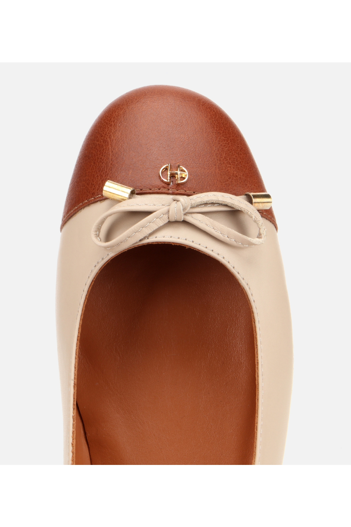 Kadın Deri Taba Fiyonk Detaylı Babet - Görsel 5