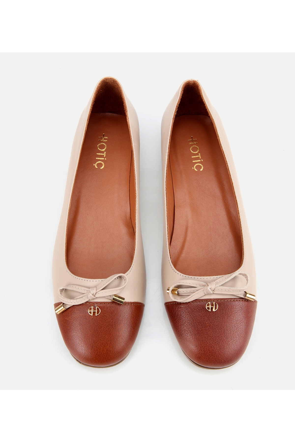 Kadın Deri Taba Fiyonk Detaylı Babet - Görsel 6