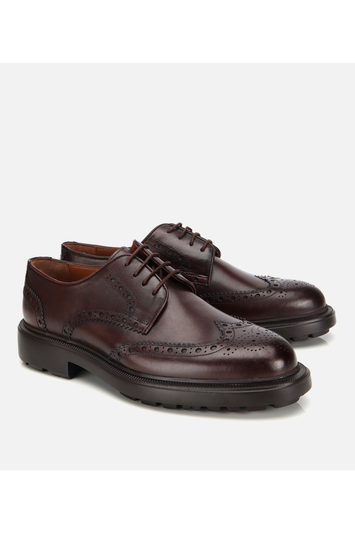 Erkek Deri Kahverengi Rahat Klasik Ayakkabı - Görsel 2