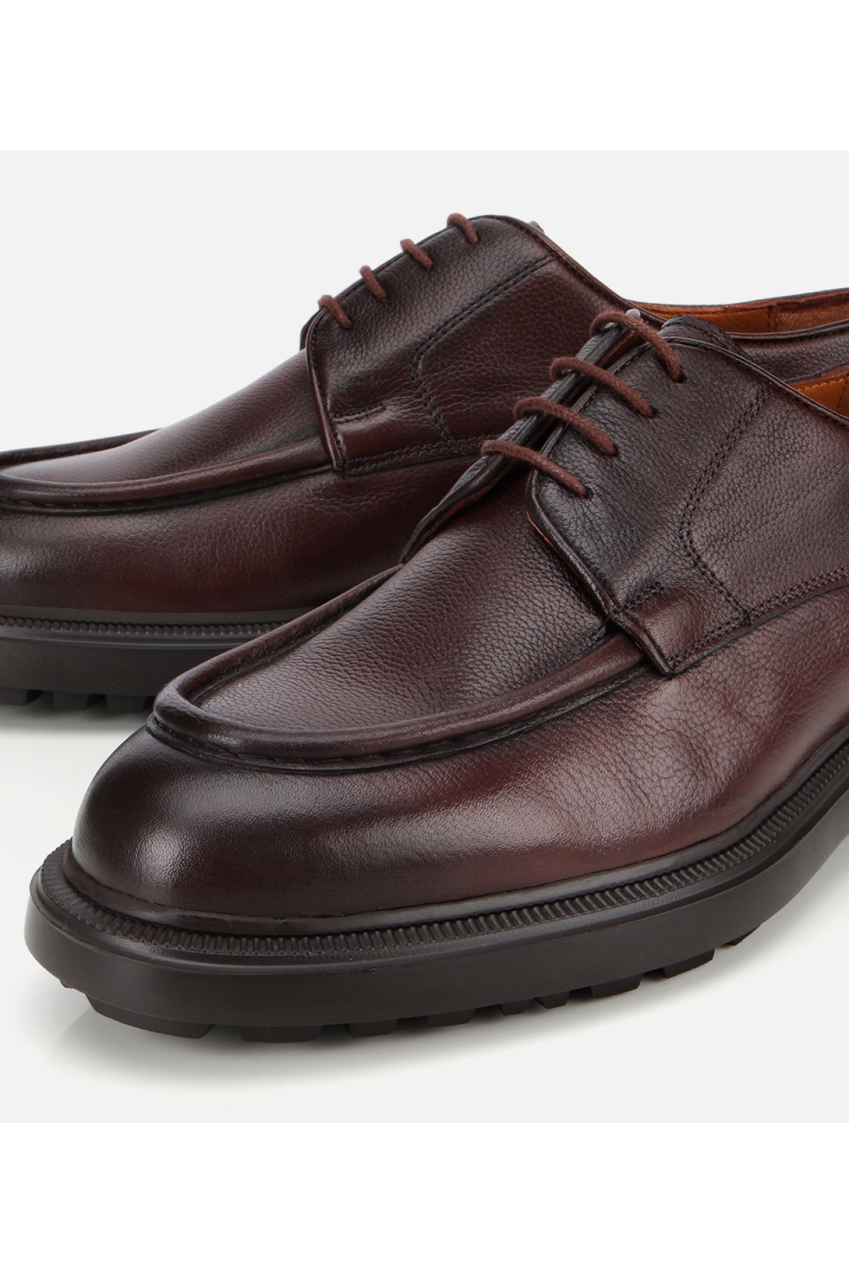 Erkek Deri Kahverengi Yumuşak Dokulu Klasik Ayakkabı - Görsel 3