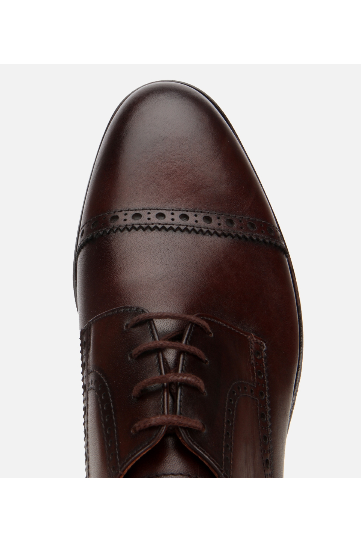 Erkek Deri Kahvrengi İşlemeli Klasik Ayakkabı - Görsel 5