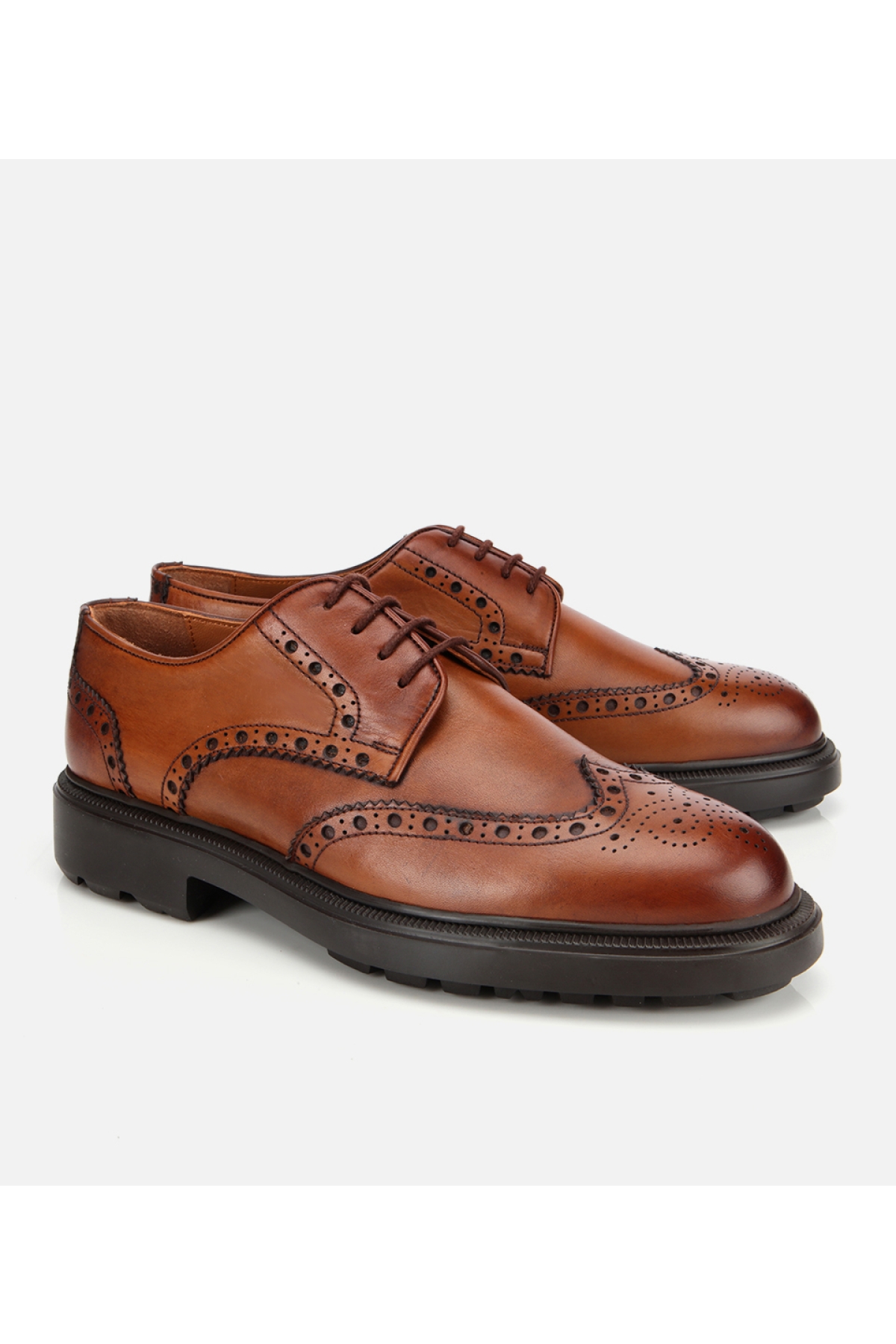 Erkek Deri Taba Rahat Klasik Ayakkabı - Görsel 2