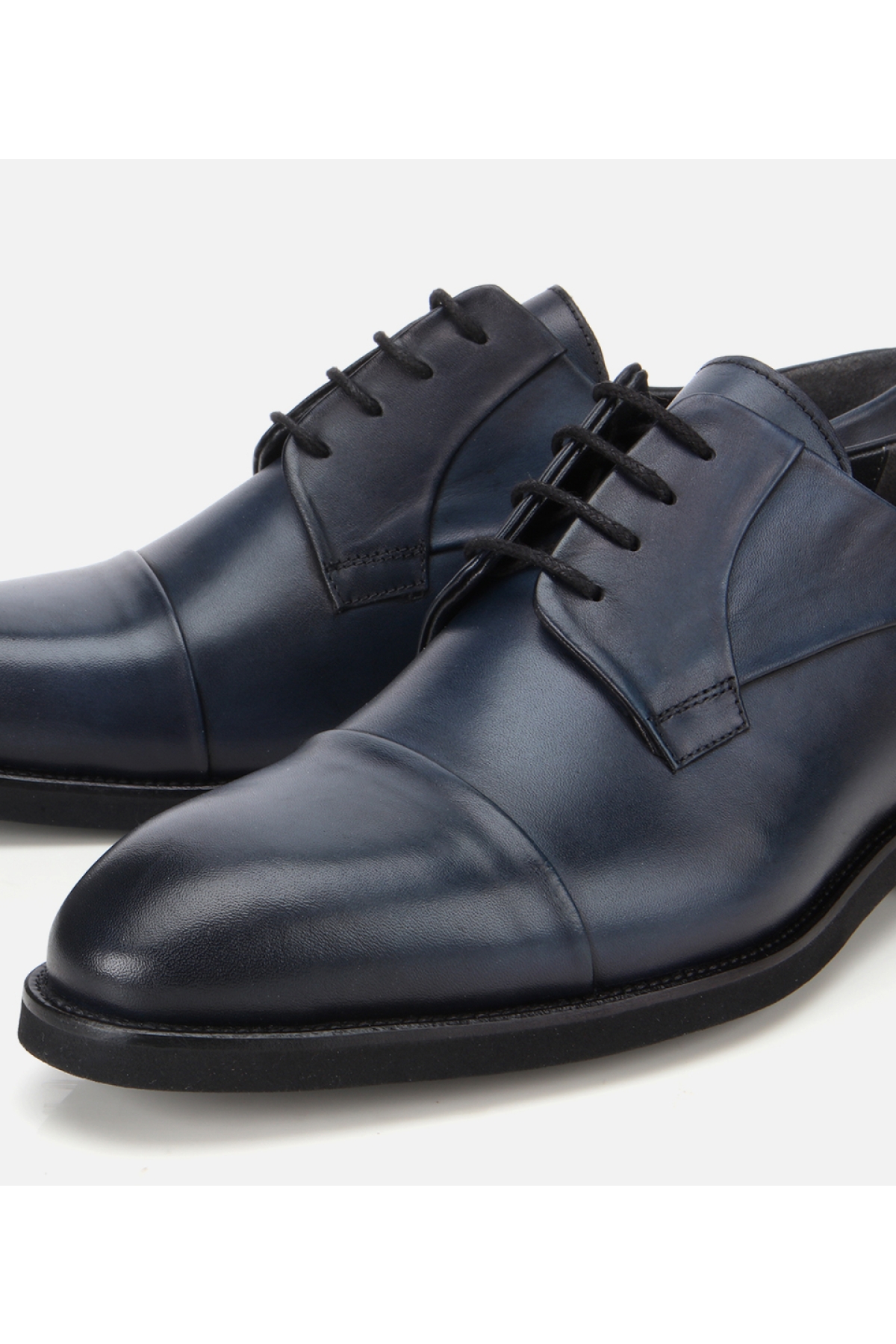 Erkek Deri Lacivert Bağcıklı Klasik Ayakkabı - Görsel 3
