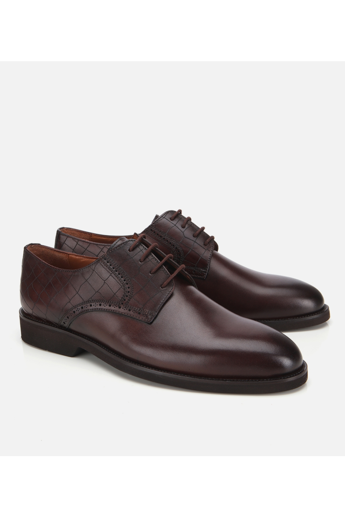 Erkek Deri Kahverengi Klasik Ayakkabı - Görsel 2