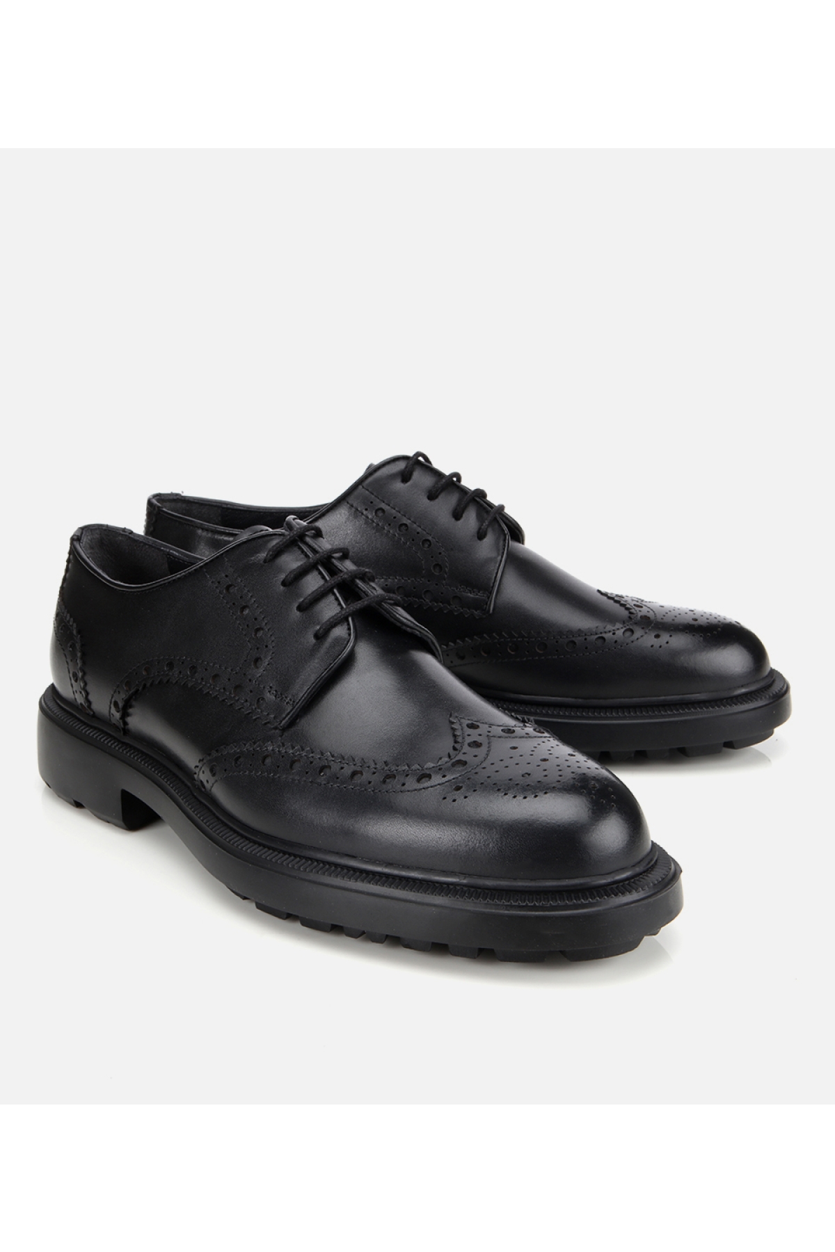 Erkek Deri Siyah Rahat Klasik Ayakkabı - Görsel 2