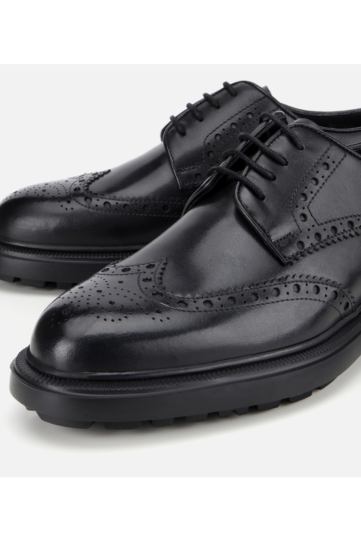 Erkek Deri Siyah Rahat Klasik Ayakkabı - Görsel 3