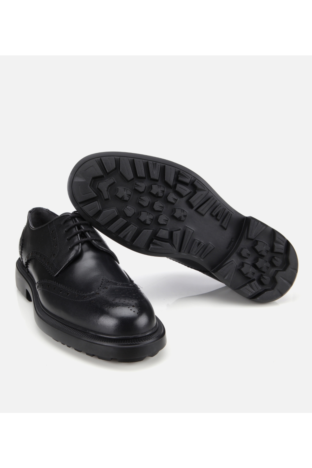 Erkek Deri Siyah Rahat Klasik Ayakkabı - Görsel 6